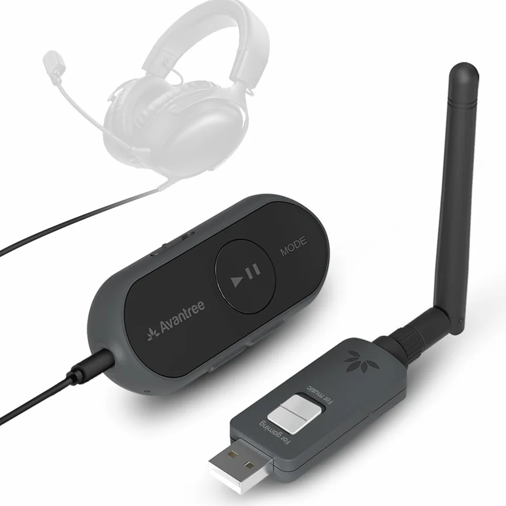 Avantree ProLink – adapter Bluetooth PS5 i odbiornik słuchawek do gier z LE, bardzo niskim opóźnieniem, dźwiękiem HD i obsługą mikrofonu