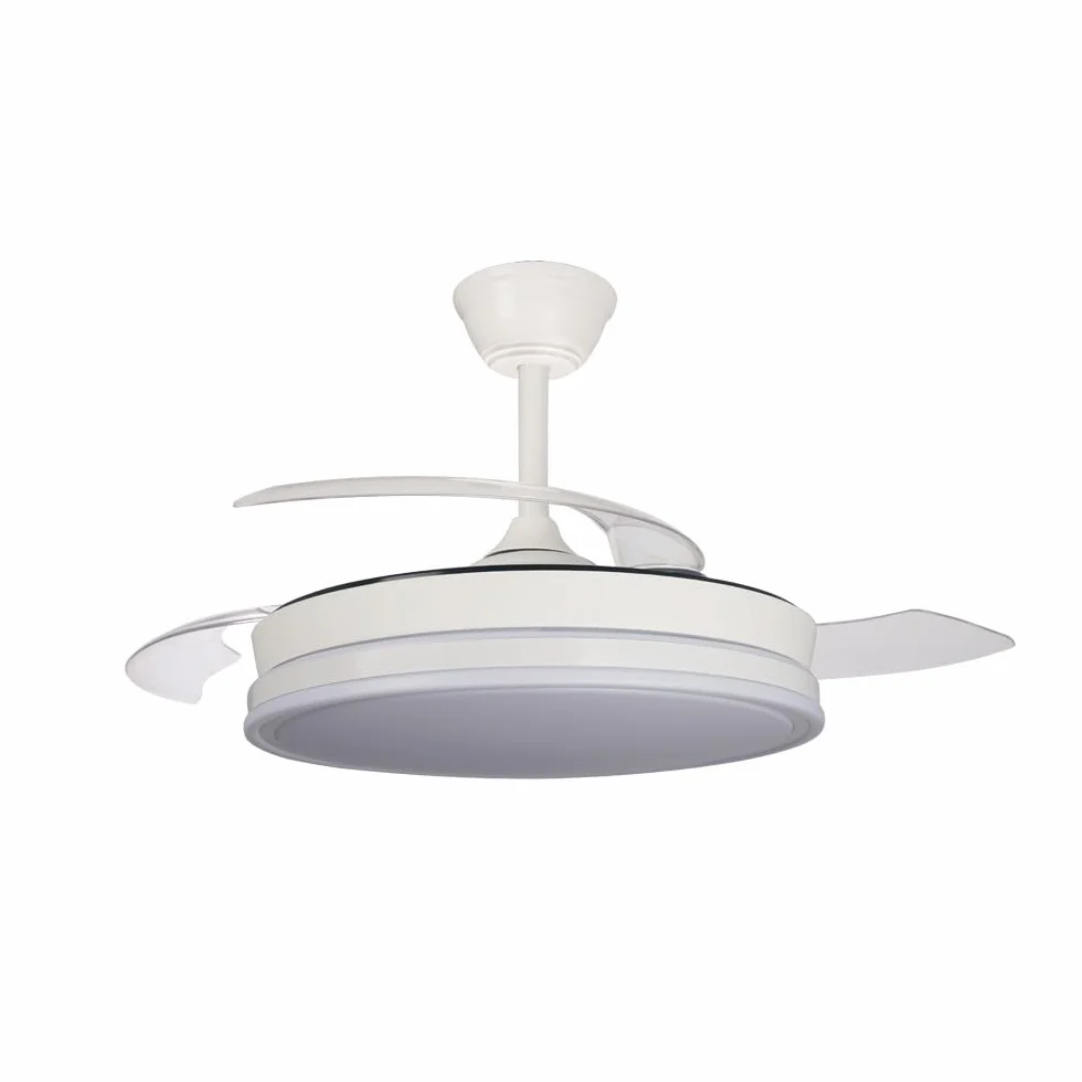 wonderlamp - Wentylator LED składane łopatki Surpino White 45W z pamięcią zasilania i ściemnianym pilotem zdalnego sterowania CCT