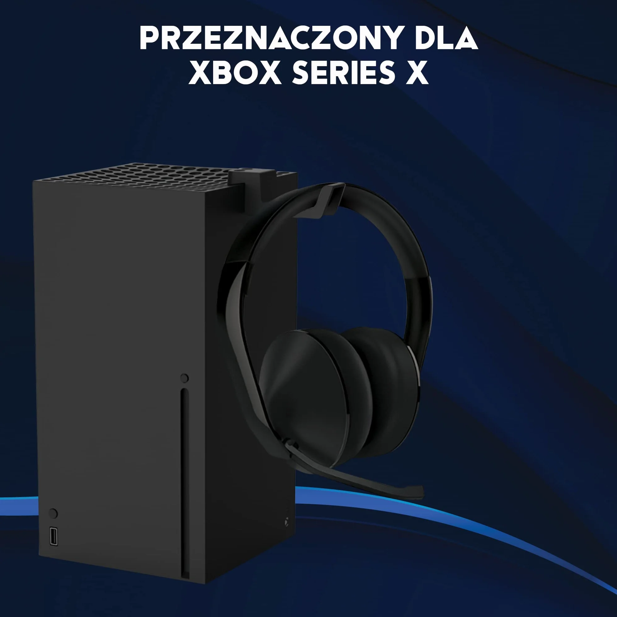 DR1TECH GameHook X Słuchawki Gamingowe - Uchwyt Do XBOX Series X, DESIGN SAVE YOUR SPACE Odporna Podstawka Antyzadrapaniowa, Akcesoria Dla XBOX, Czarny