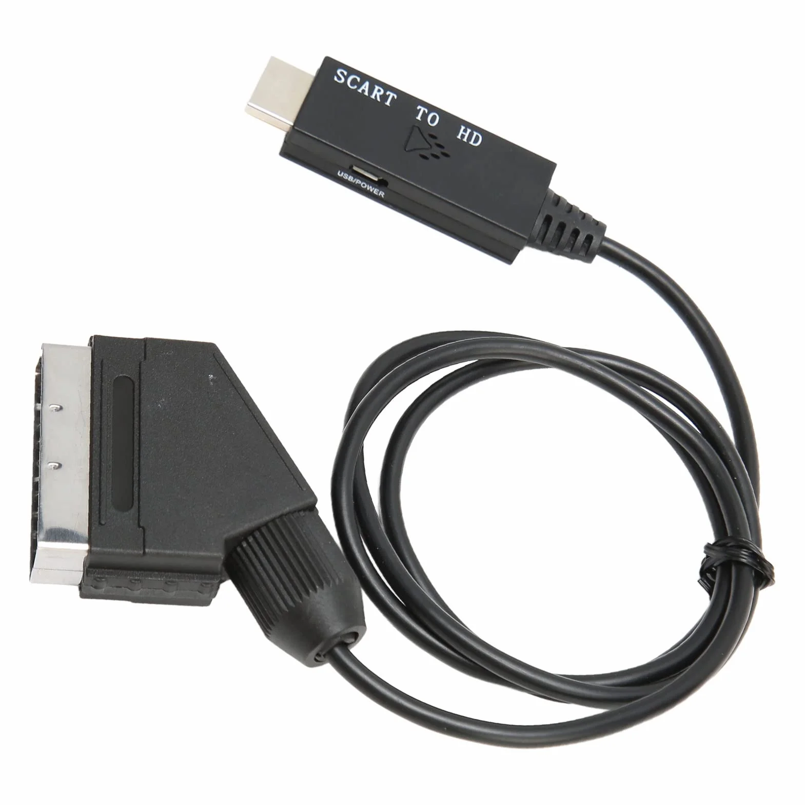 Kabel Konwertera SCART na HDMI, HD 1080P SCART na HD Multimedialny Adapter Interfejsu do Telewizora, Dźwięk Wideo DC 5V