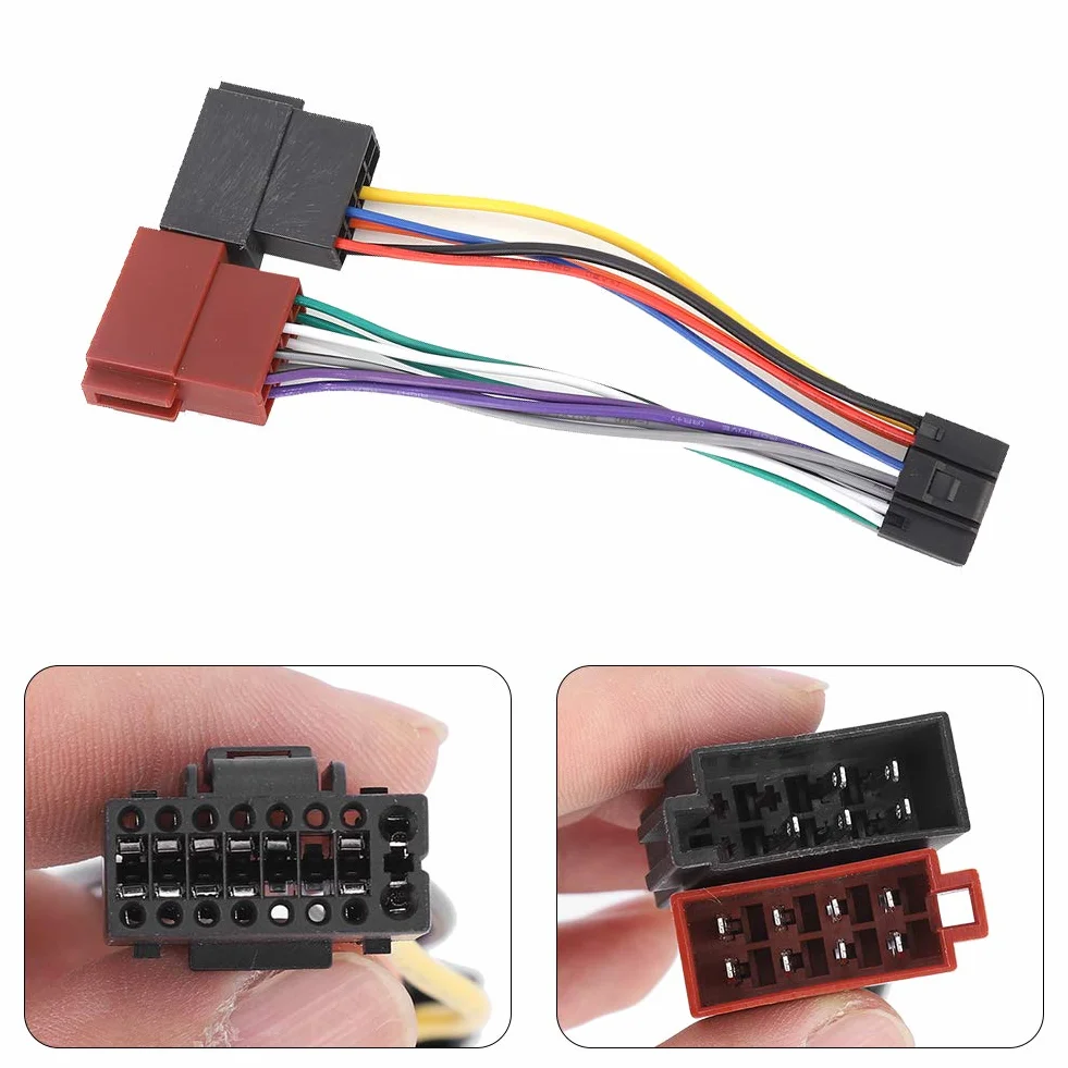 Adapter Kabla 16 Pin ISO do Radia Samochodowego Stereo Złącze Wiązka