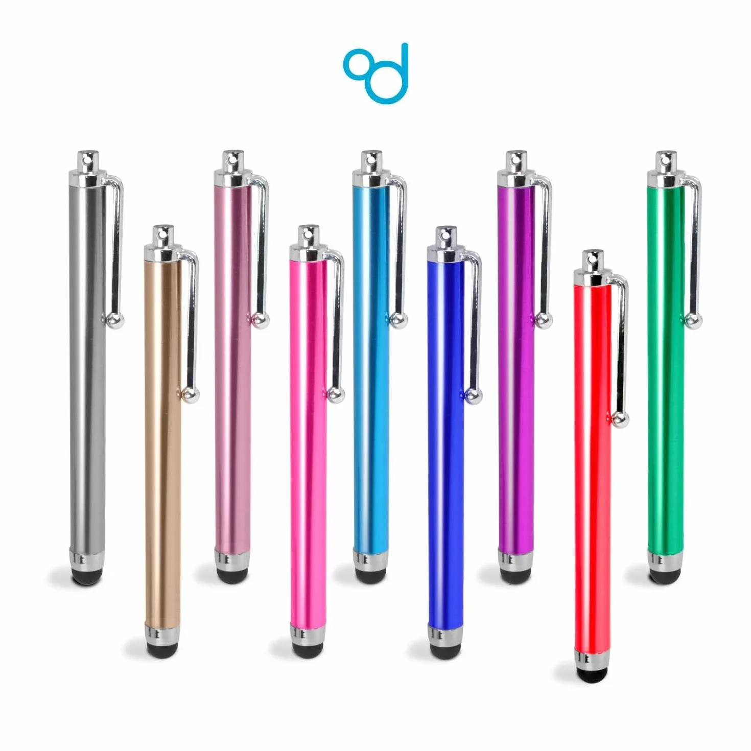 OcioDual Rysik do Ekranów Dotykowych, Czarny, Uniwersalny Metalowy Touch Pen z Gumową Końcówką