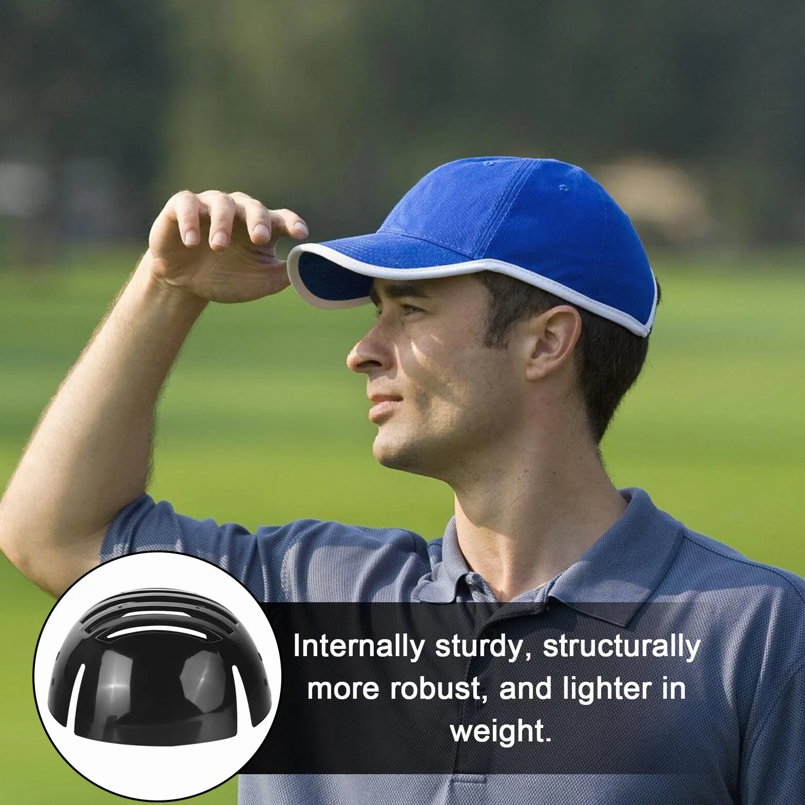 Uniwersalna wkładka do czapek bezpieczeństwa Bump Cap Insert: PRITOK 2 sztuki uniwersalnych wkładek z dodatkowym otworem wentylacyjnym, wkładka na kask ochronny, oddychająca, lekka, odporna na