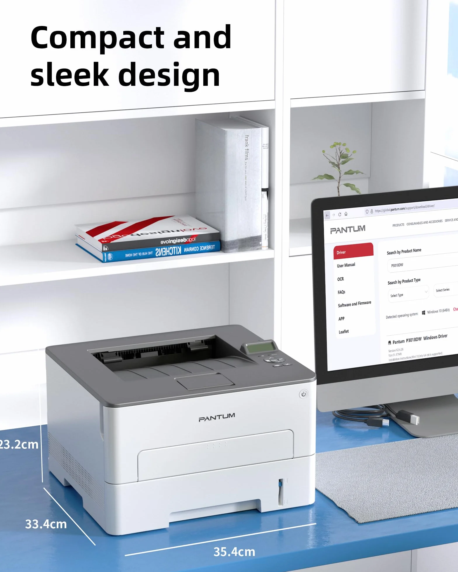 PANTUM P3018DW Drukarka laserowa Wi-Fi czarno-biała automatyczny dupleks 30 PPM A4