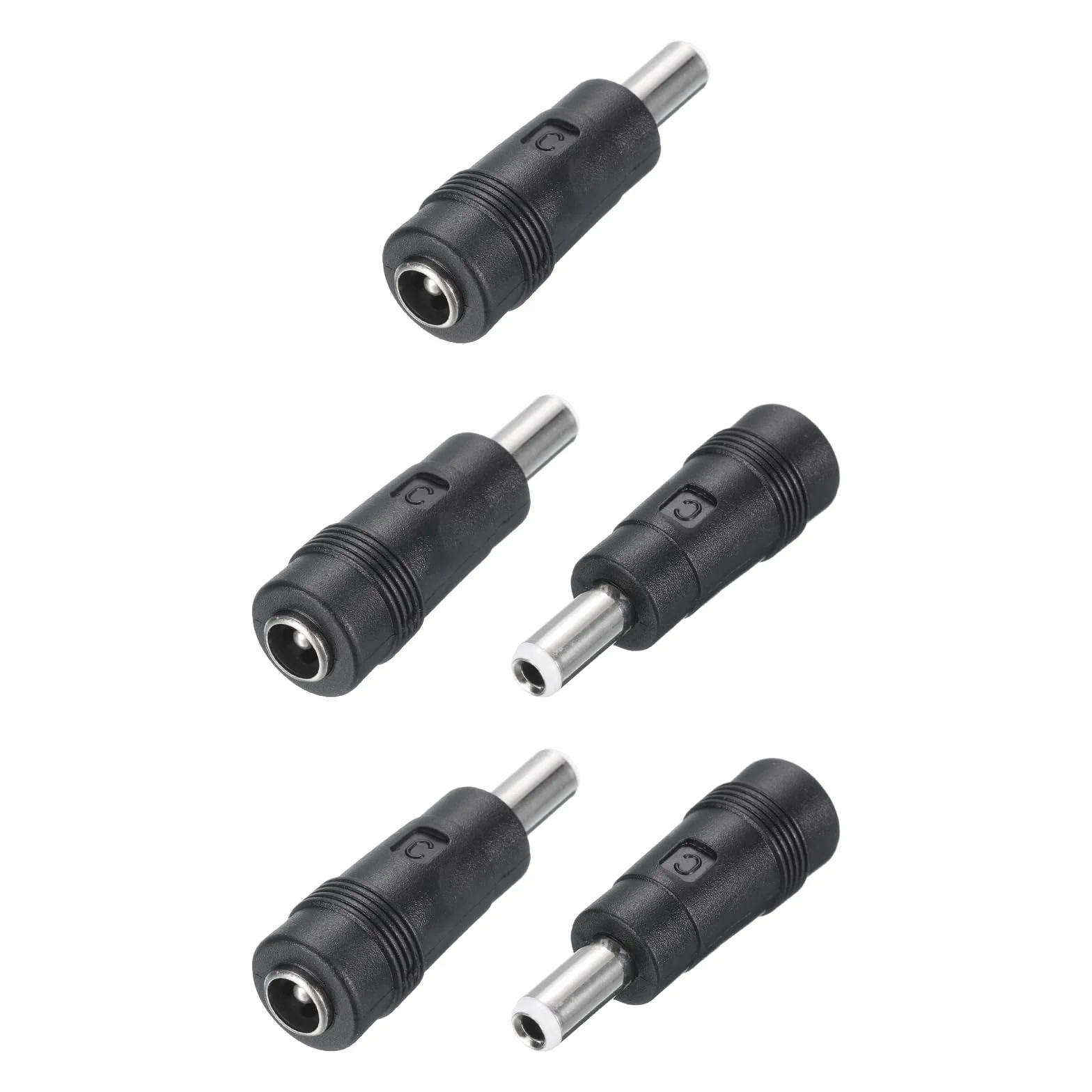 QUARKZMAN Adapter złącza zasilania DC 5,5 x 2,1 mm żeńskie gniazdo do wtyczki męskiej 5,5 x 2,5 mm uniwersalne złącze baryłkowe