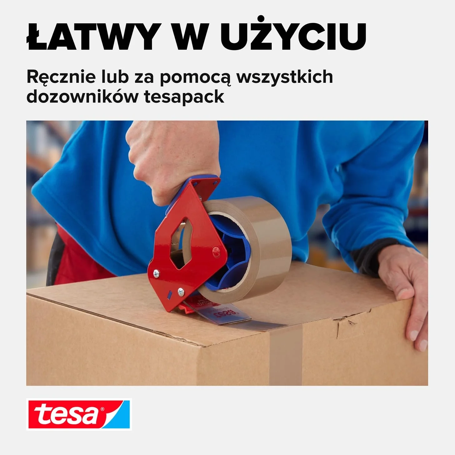 tesapack Solid & Strong Taśma do Pakowania, Samoprzylepna Taśma Pakowa, Ciche Rozwijanie, Dobra Przyczepność, bez Rozpuszczalników, 66 m x 50 mm, Brązowa lub Przezroczysta
