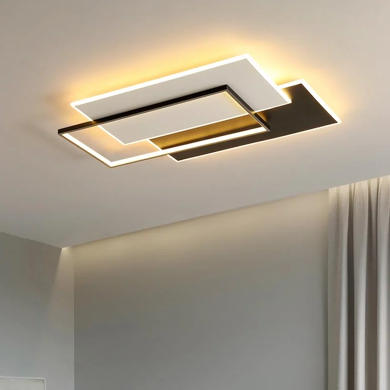 Nowoczesna lampa sufitowa LED do salonu, dekoracja domu, pilot zdalnego sterowania, sypialnia dziecięca, lampa do jadalni (biała 40 x 40 cm, 3 kolory)