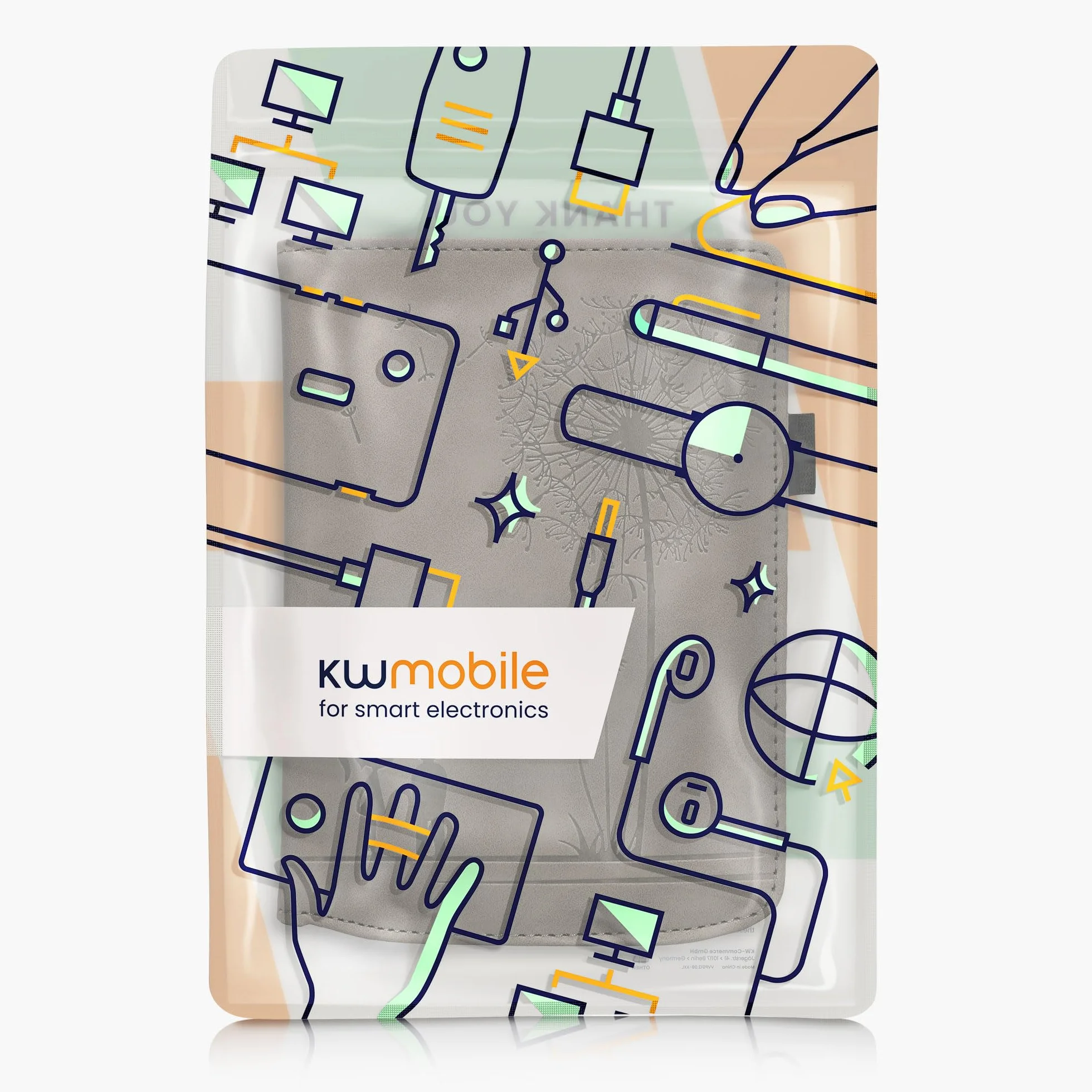 kwmobile Etui kompatybilne z Pocketbook Verse/Verse Pro/Vivlio Light/Light HD pokrowiec na czytnik e-booków magnetyczny szary