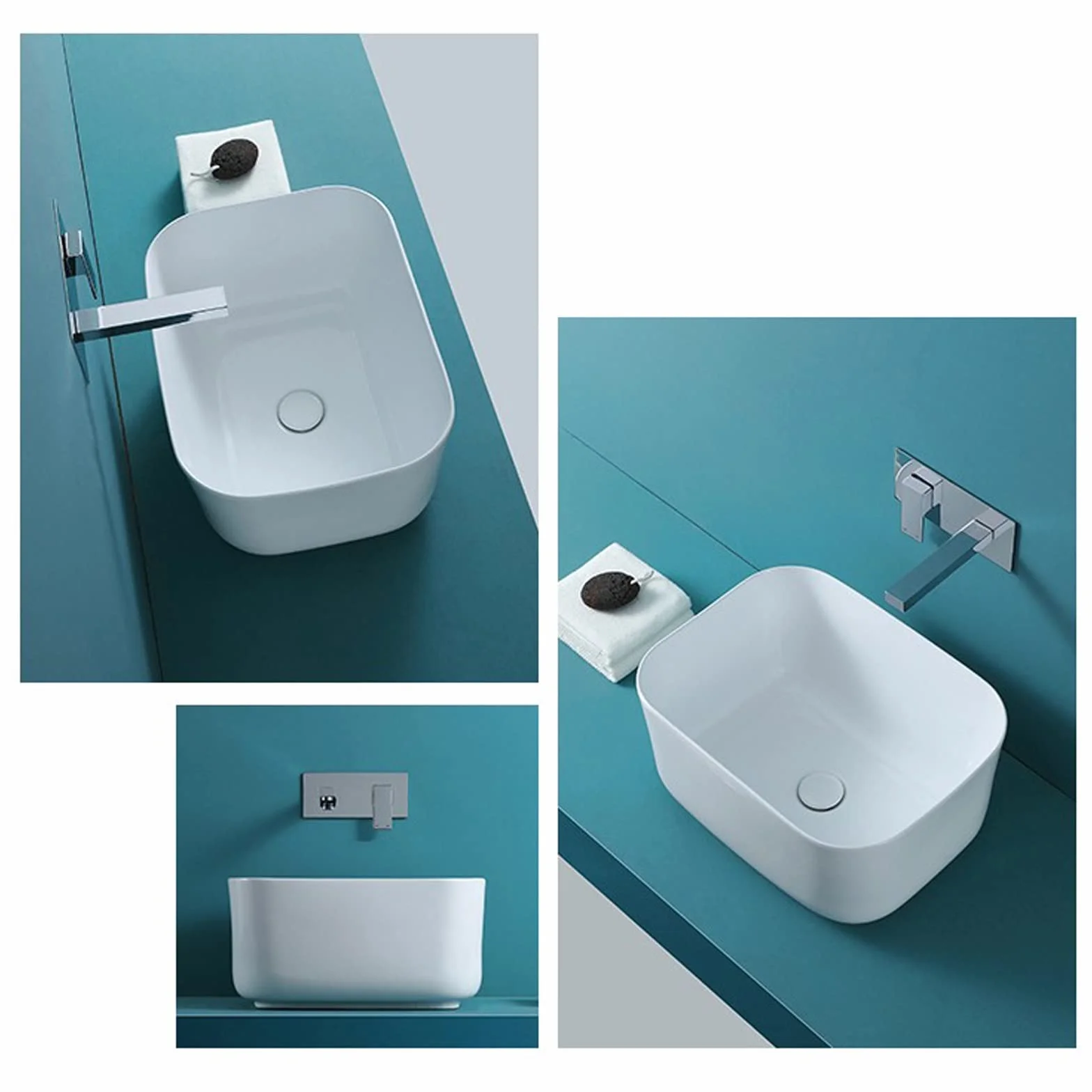 Baño Biała umywalka łazienkowa w kształcie siatki, głęboka umywalka, ceramiczny, artystyczny design nad blatem, do umywalki do toalety (S)