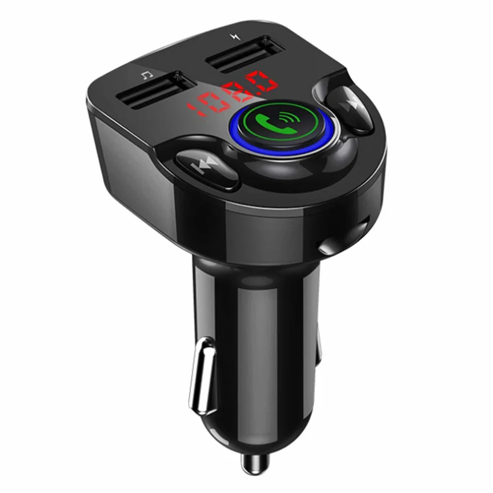 Samochodowy nadajnik FM Bluetooth G32 12-24V Adapter samochodowy Bluetooth Odtwarzacz MP3 Zestaw głośnomówiący FM Karta pamięci A2DP Akcesorium samochodowe Podwójny port USB (czarny)
