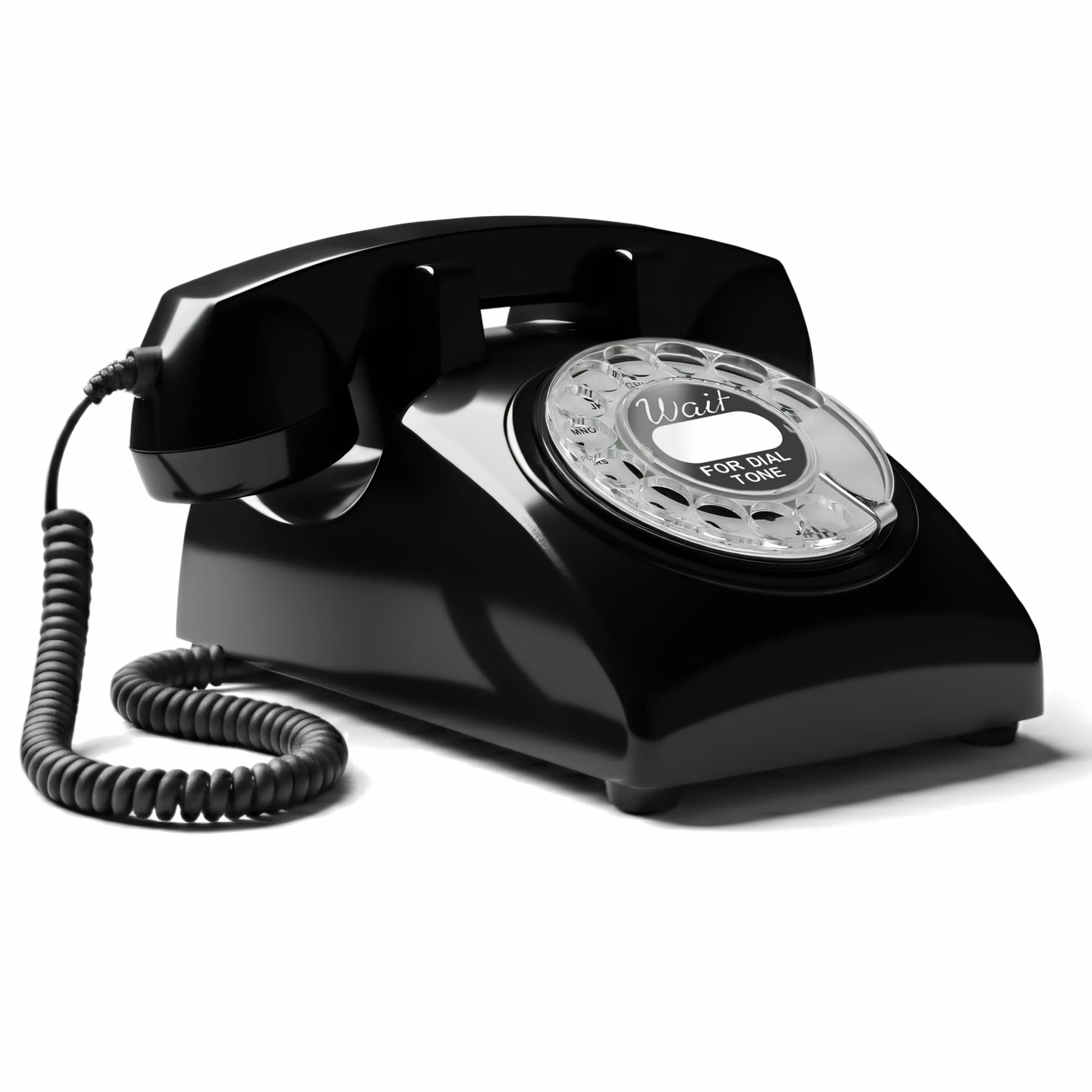 Telefon w stylu retro czarny
