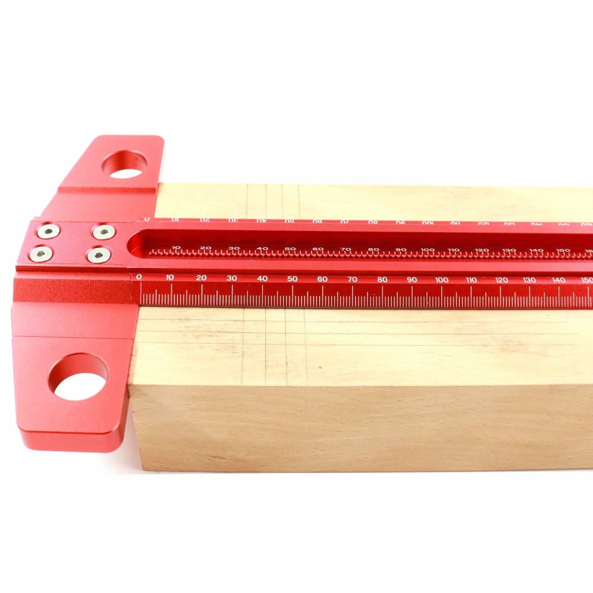 VIDOO Znacznik Linii Stolarski Linijka Typu T Otwory 1mm Stop Aluminium Przymiar do Trasowania-500mm