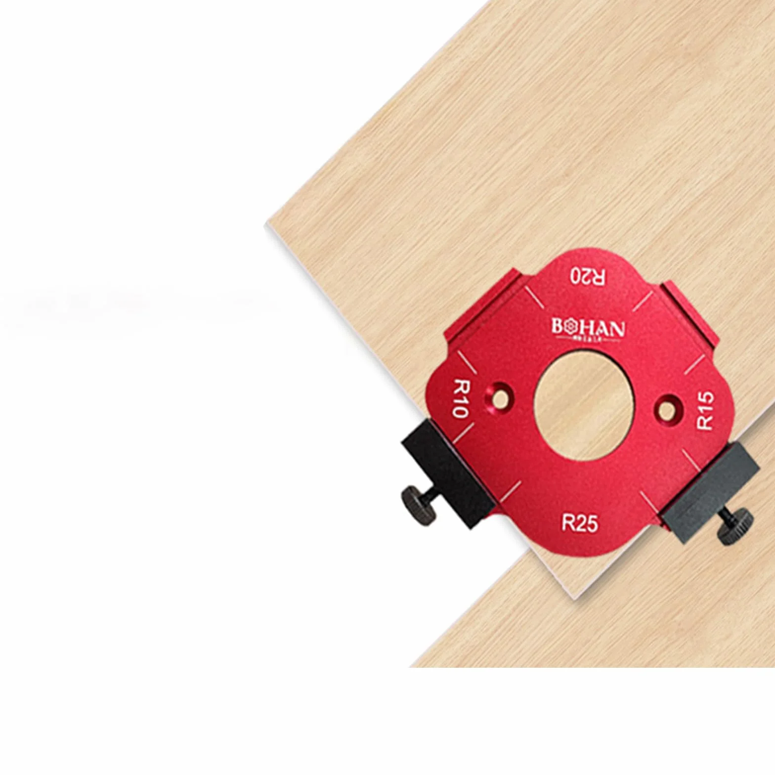 Szablony do frezowania z promieniem narożnym, stop aluminium, promień jigowy, szablony R10 R15 R20 R25 promień jig router do routera, kątownik do obróbki drewna, narzędzie pomocnicze