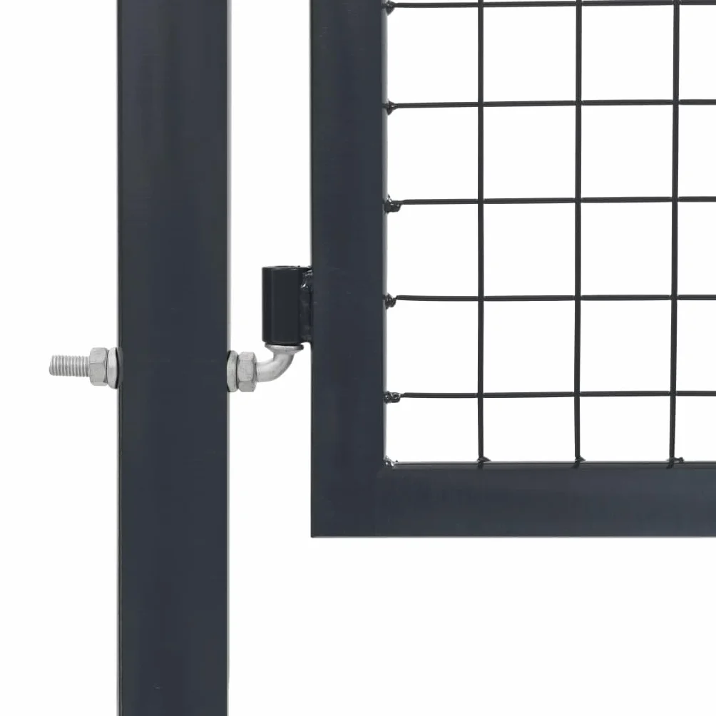 vidaXL Brama ogrodzeniowa ze słupkami, stal, 350 x 140 cm, antracytowa