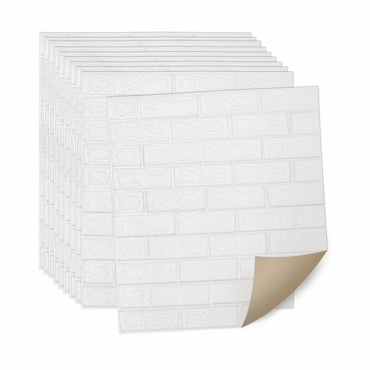 Ikodm 40 sztuk samoprzylepnych paneli ściennych, 77 x 70 cm, cegła, wygląd kamienia 3D, mur, wodoodporna, pianka do sypialni, salonu, na balkon, do kuchni