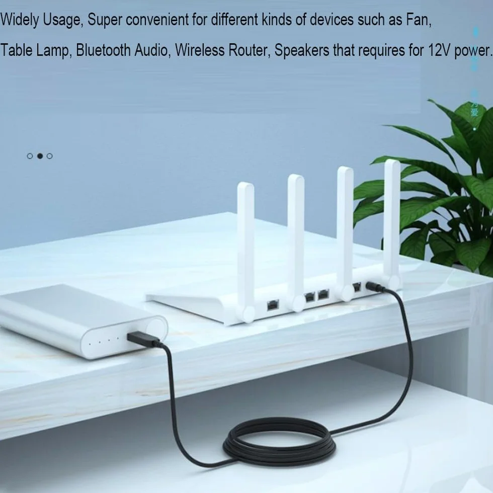 Gebildet Przetwornica Napięcia USB DC 5V do DC 12V,kabel zasilający USB z gniazdem DC 5.5 x 2.5mm lub 5.5 x 2.1mm, kabel USB 5V do DC 12V (100cm)