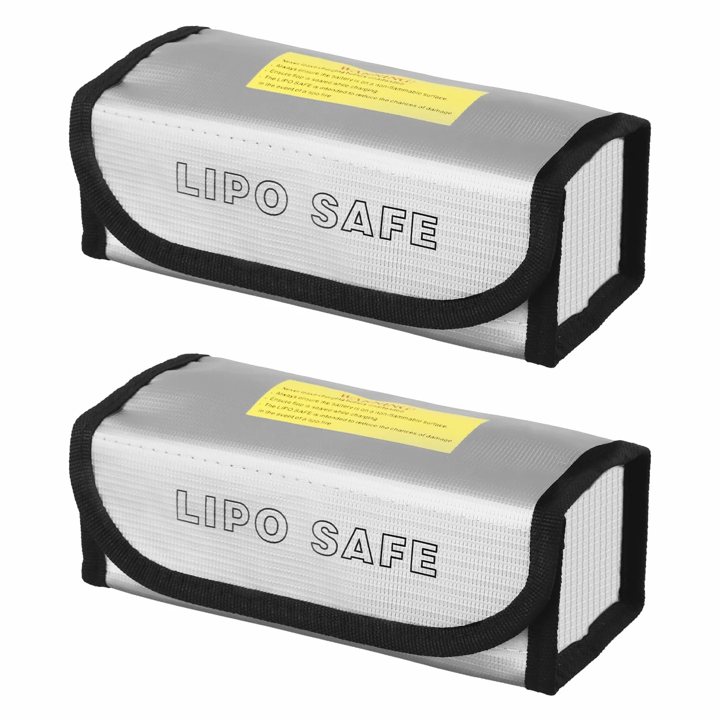 QWORK® 2 sztuki 185 x 75 x 60 m bezpieczna torba Lipo, torba do przechowywania i ładowania baterii Lipo, ognioodporna torba przeciwwybuchowa