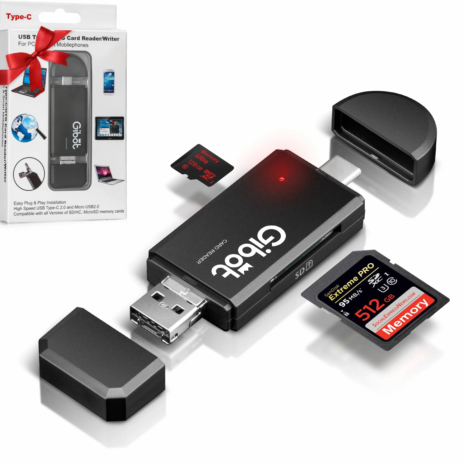 Czytnik kart USB typu C SD Micro SD z Micro USB OTG adapter USB 2.0 do Samsung Huawei Android MacBook laptopów
