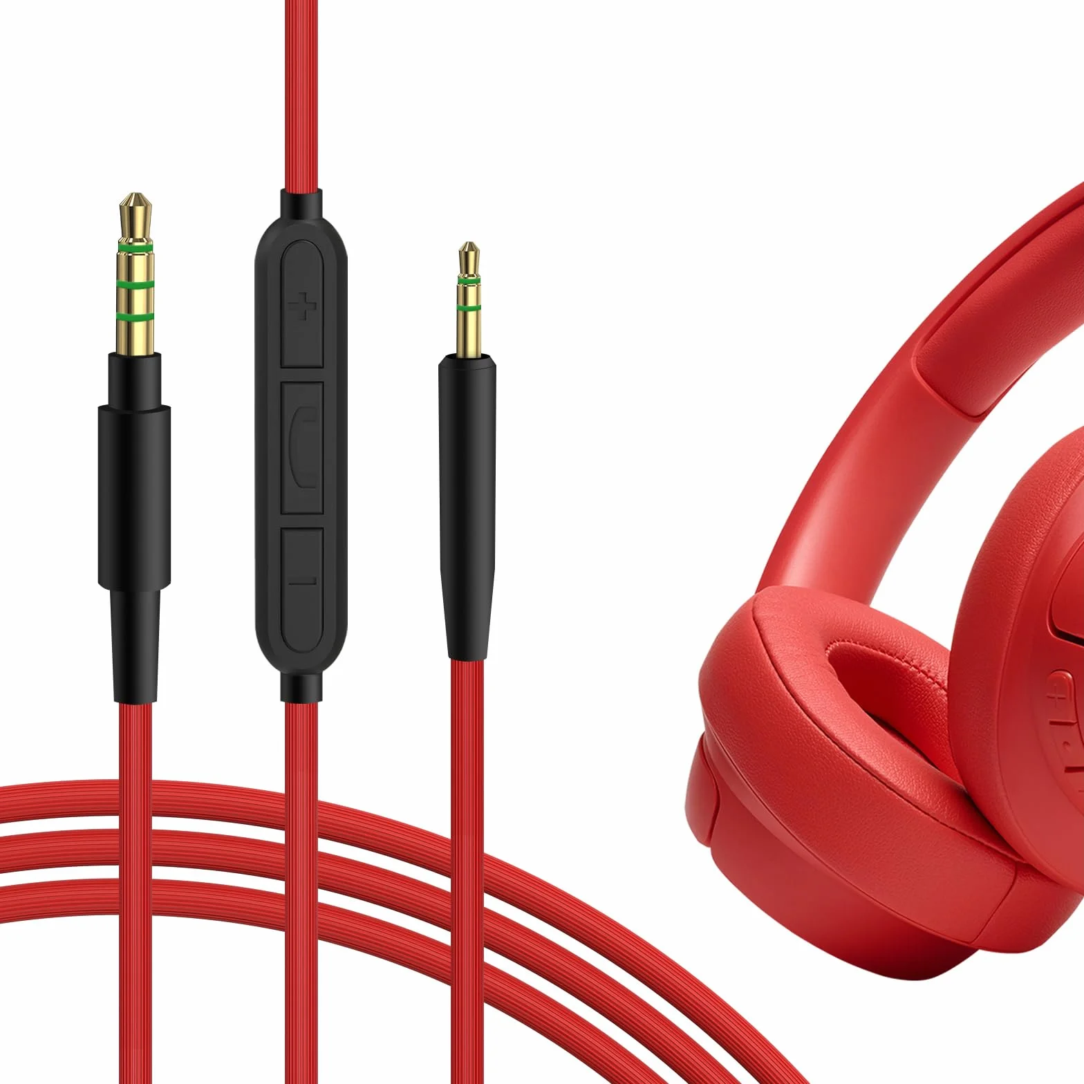 Geekria Kabel audio z mikrofonem kompatybilny z JBL Tune 770NC 760NC 750BTNC 700BT 710BT, Live 660NC 650BTNC, pomocniczy wymienny przewód stereo 2,5 mm z mikrofonem liniowym (1,2 m)