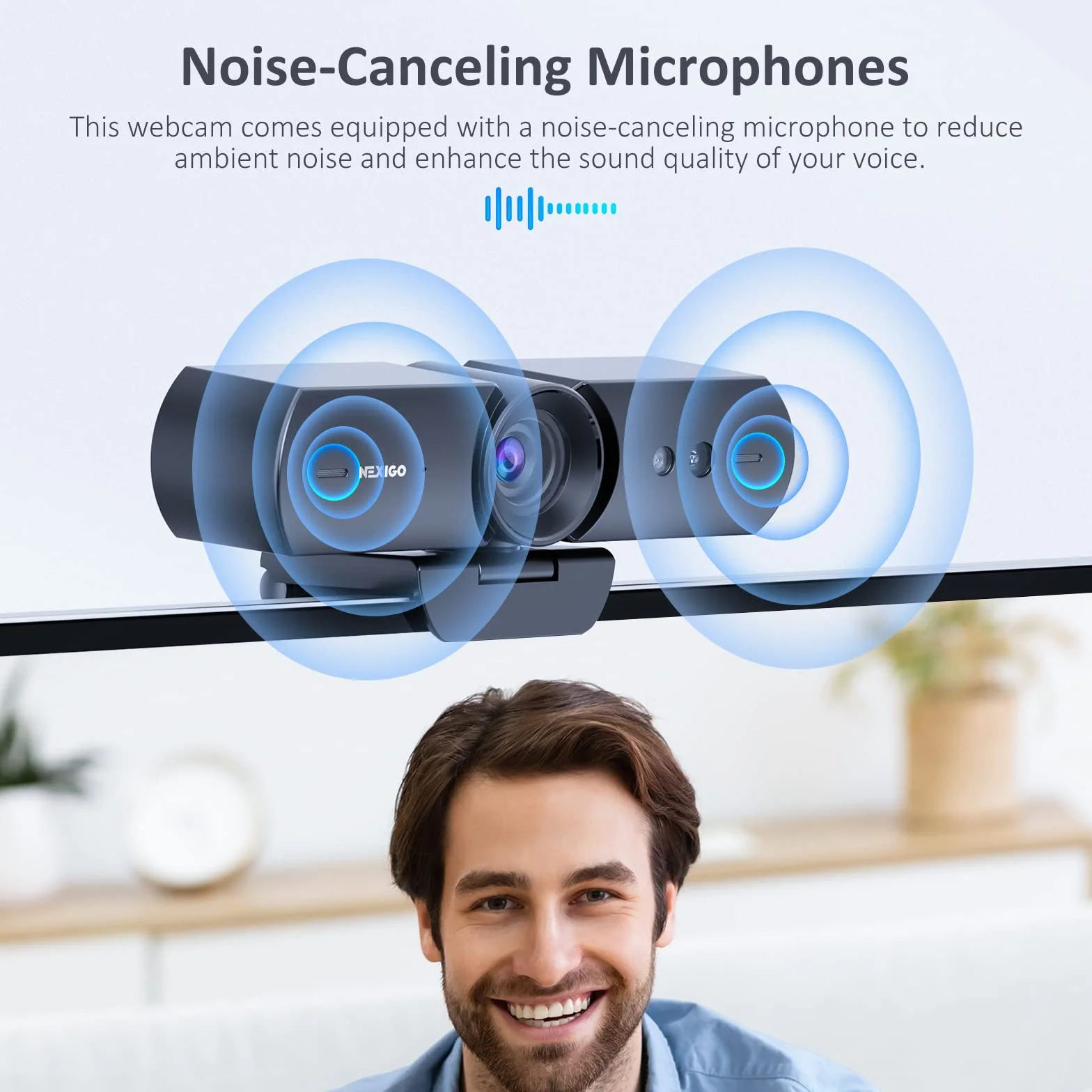 NexiGo HelloCam kamera internetowa 1080p Windows Hello mikrofon automatyczna migawka USB