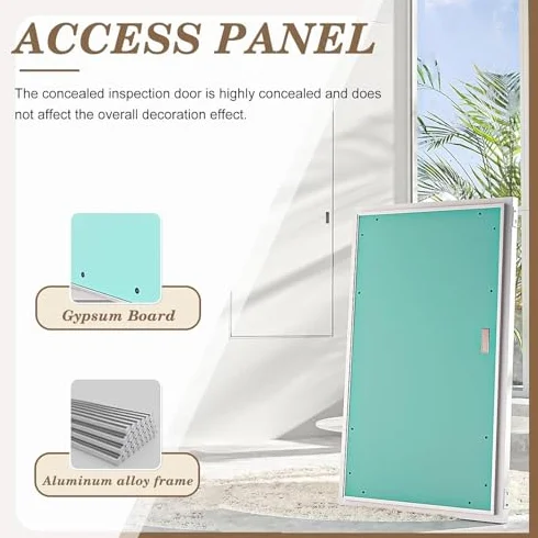 Malowany panel dostępu do płyt kartonowo-gipsowych – ukryty właz inspekcyjny do drzwi instalacyjnych pasuje do ściany i sufitu (450 x 650 mm) – idealny do montażu płyt gipsowo-kartonowych
