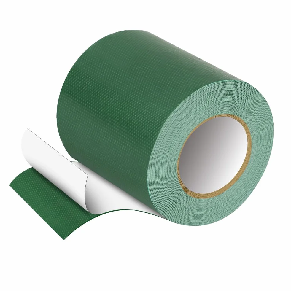 Taśma naprawcza z PCW, 5 m x 8 cm, taśma naprawcza, samoprzylepna, tekstylna taśma klejąca, wodoszczelna, do naprawy namiotu, plandek tkanych, markizy, płótna żaglowego (biała)