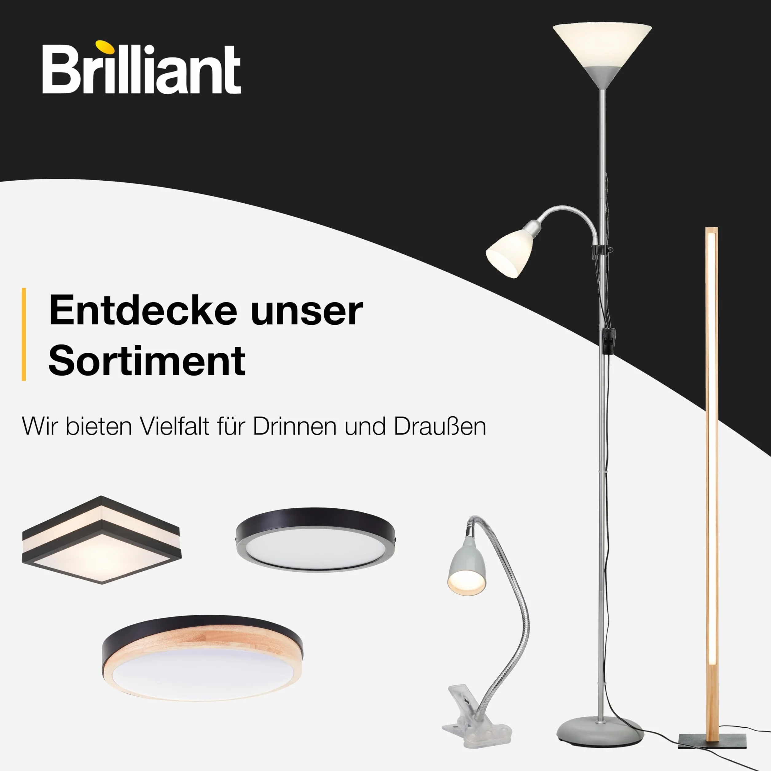Brilliant Lampa zaciskowa Hobby biała 10802/05 | Lampa biurkowa, wysokość 70 cm, Ø 17 cm, E27, maks. 40 W, wychylny