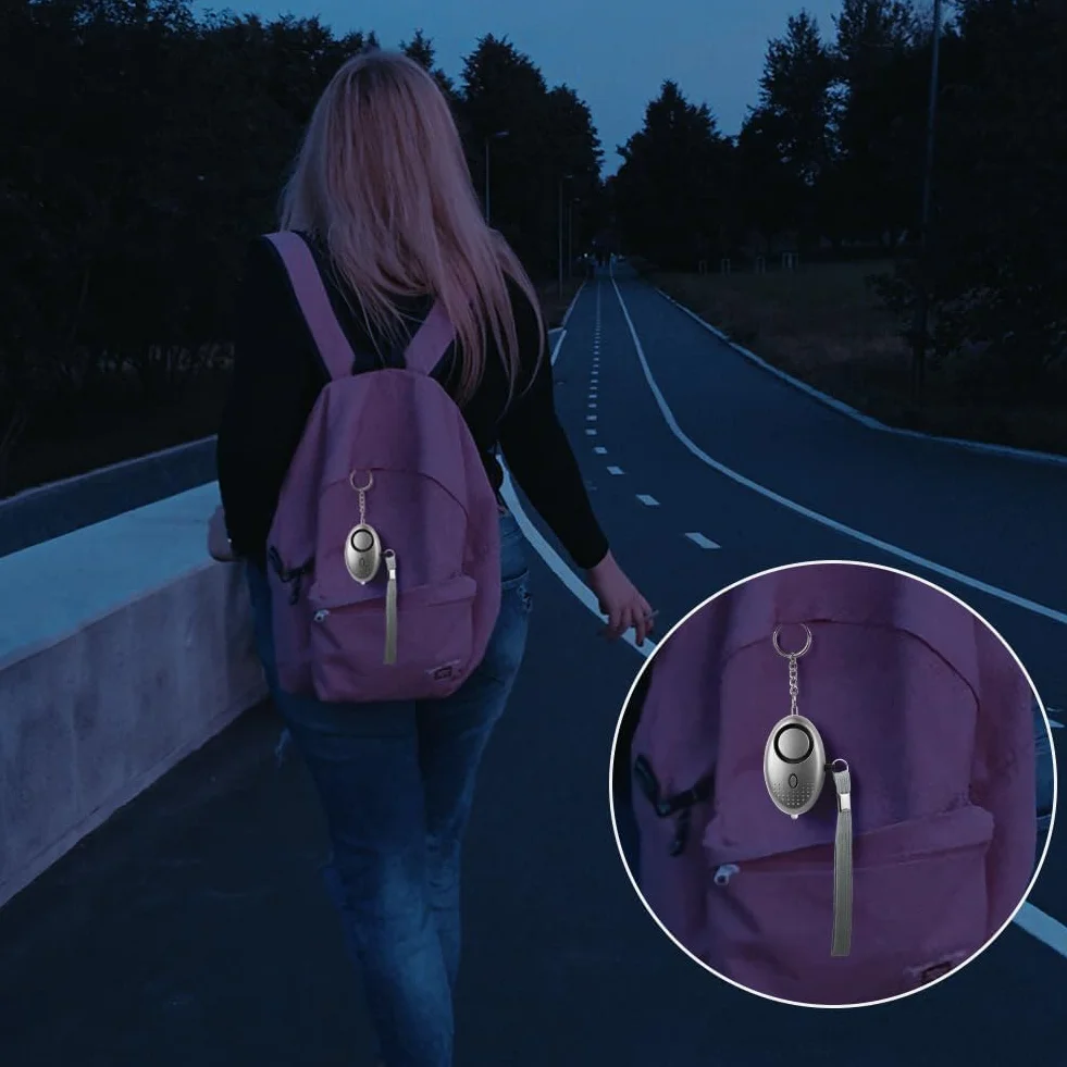 Flintronic 5 sztuk alarmów osobistych, 140 dB osobisty alarm bezpieczeństwa ze światłem LED, samoobrona alarm awaryjny dla kobiet, dziewcząt, dzieci i osób starszych