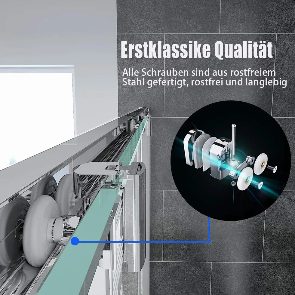 SONNI 1200 x 700 x 1950 mm kabina prysznicowa wejście narożne podwójne drzwi przesuwne z prawdziwego szkła ścianka prysznicowa