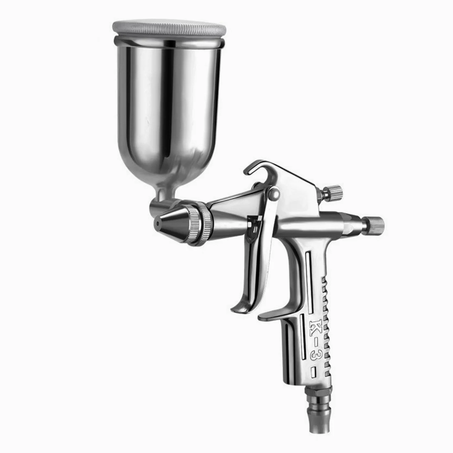 Pistolet lakierniczy， K-3 Mini Paint Air Spray Gun 0.5mm Dysza atomizująca Air Sprayer Atomizer Airbrush Narzędzie do malowania skóry ze stopu metali z kubkiem 125ml