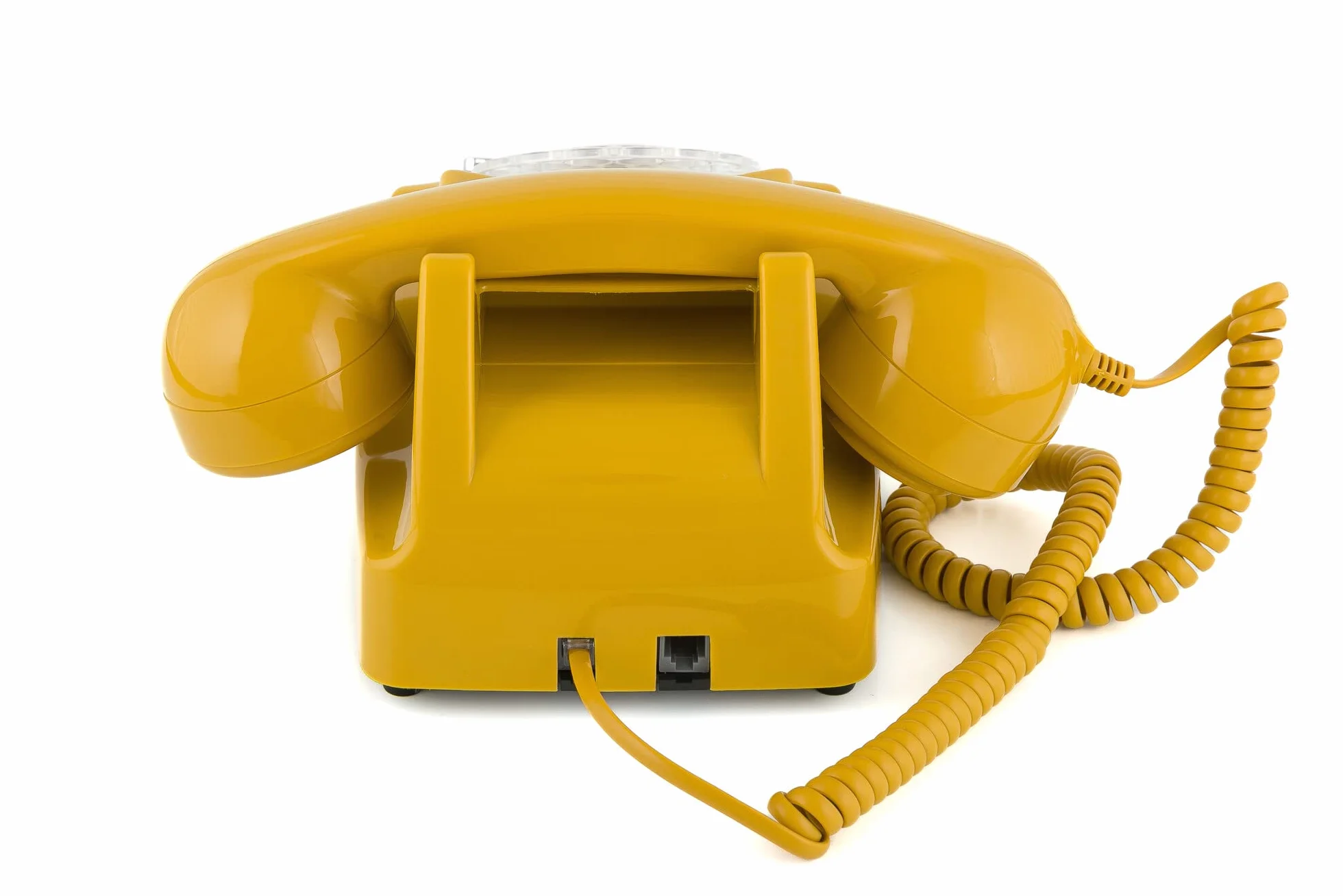 GPO Retro 746YEL Telefon stacjonarny z obrotową tarczą musztarda