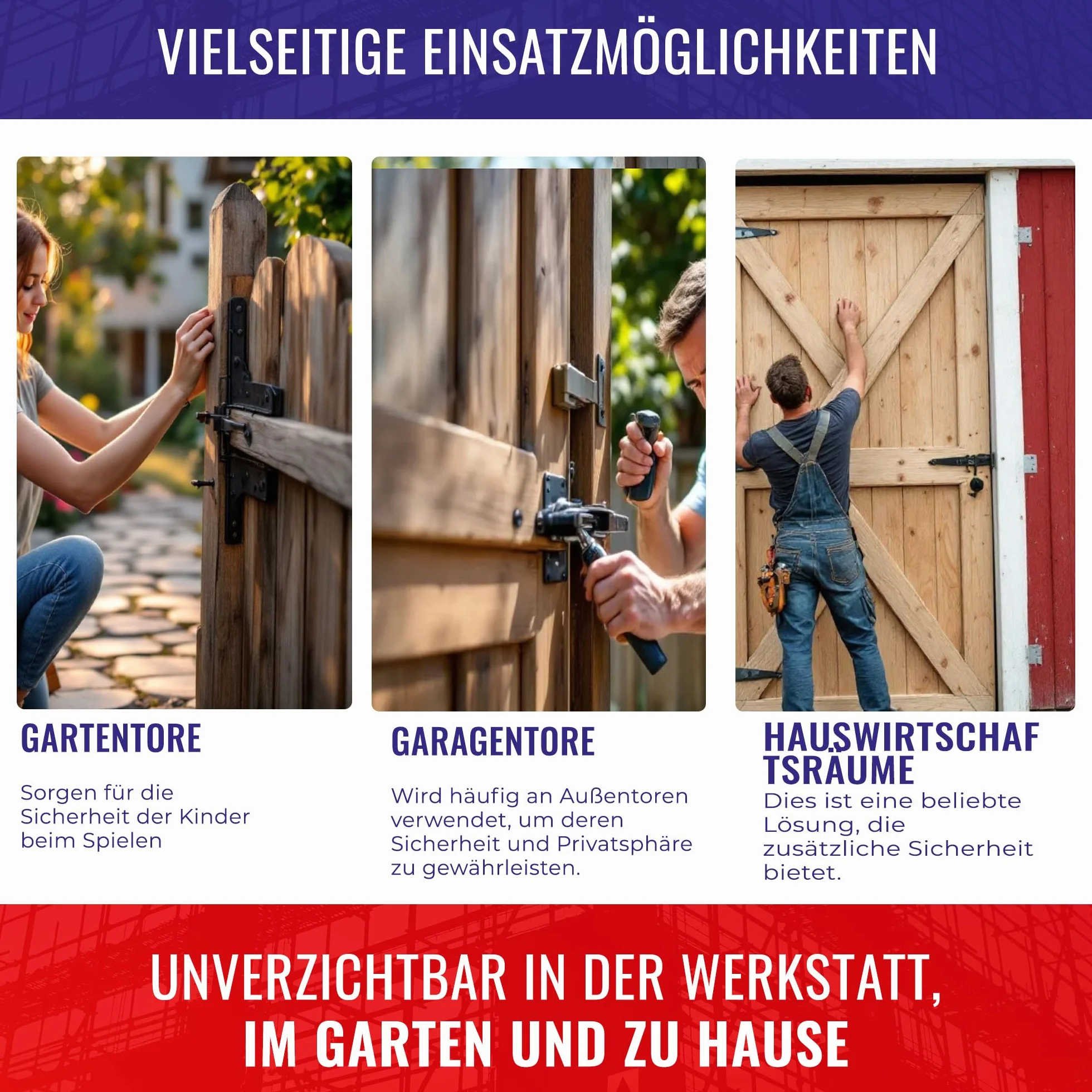 Chle-Mar – Rygiel sprężynowy 310 mm | Czarny | Do bram, drzwi, furtek i boksów | Ryglowanie z mechanizmem sprężynowym | Uchwyt drewniany lub plastikowy | Solidna stal malowana proszkowo
