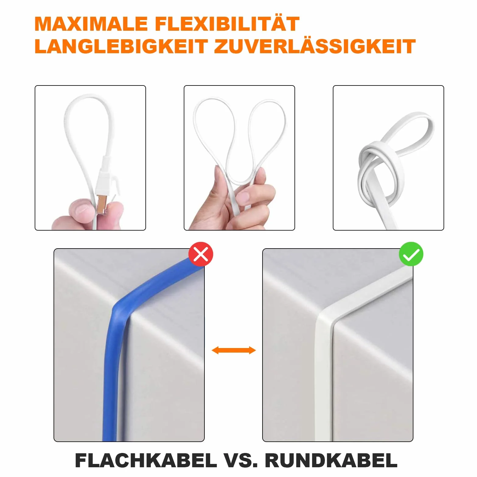 Ercielook kabel Lan 4m Cat8, wysokoprędkościowy kabel sieciowy 40 Gb/s, pozłacane złącze RJ45