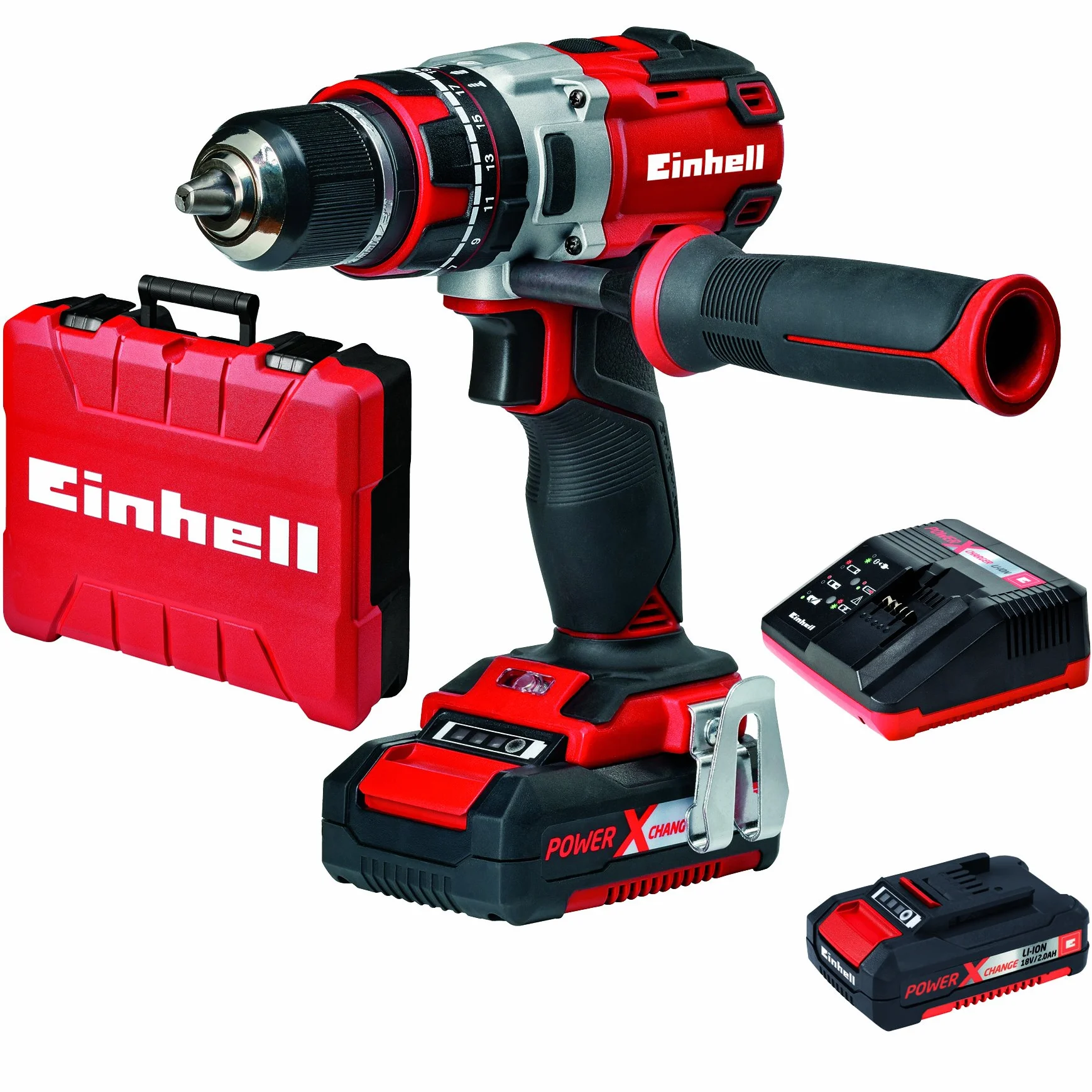 Einhell Te-Cd 18 Li-I Bl Wiertarko-Wkrętarka, Czerwony/Czarny, ‎7,8 x 2,91 x 9,25 cm; 1,5 kg