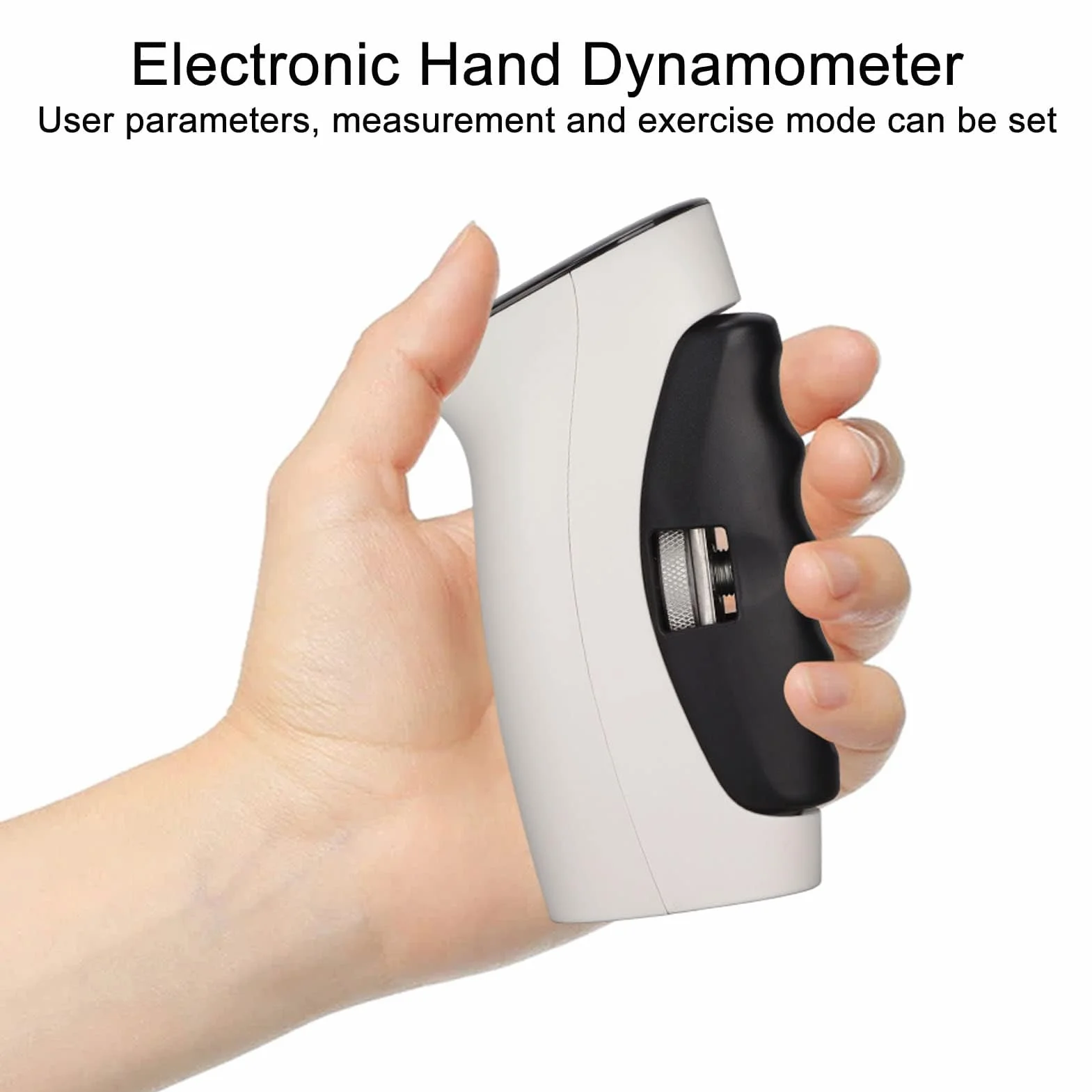 ZJchao Elektroniczny dynamometr ręczny, regulowana odległość chwytu, wyświetlacz LED, trener siły uchwytu do fitnessu, rehabilitacji, gier biurowych, użytku domowego