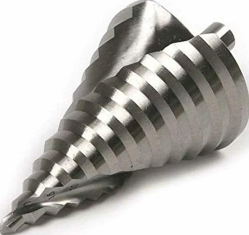 Zestaw wierteł stopniowych z rowkiem spiralnym, Otwieracz do otworów metalowych 110 mm Stożkowy otwór HSS Powlekany tytanem Wiertło stopniowe Narzędzie elektryczne HSS 6-60 mm Stal