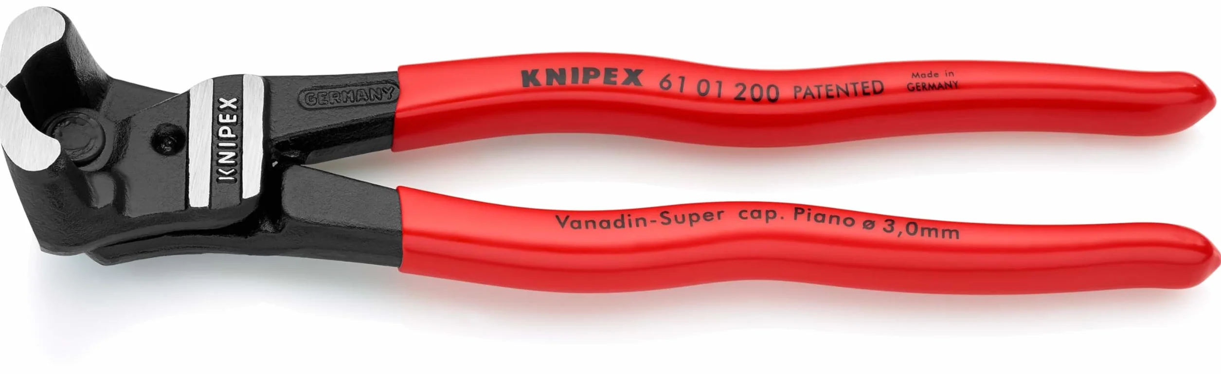 KNIPEX Szczypce tnące czołowe z wysokim przełożeniem dźwigni z tworzywa sztucznego, powlekane 200 mm, 61 01 200
