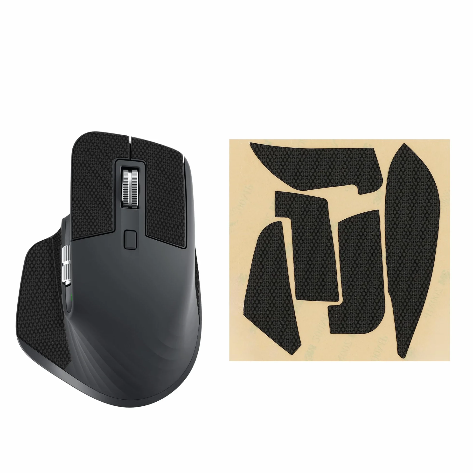 kwmobile Podkładki antypoślizgowe kompatybilne z Logitech MX Master 3S - PU Leather Gaming Grip Stickers - Black