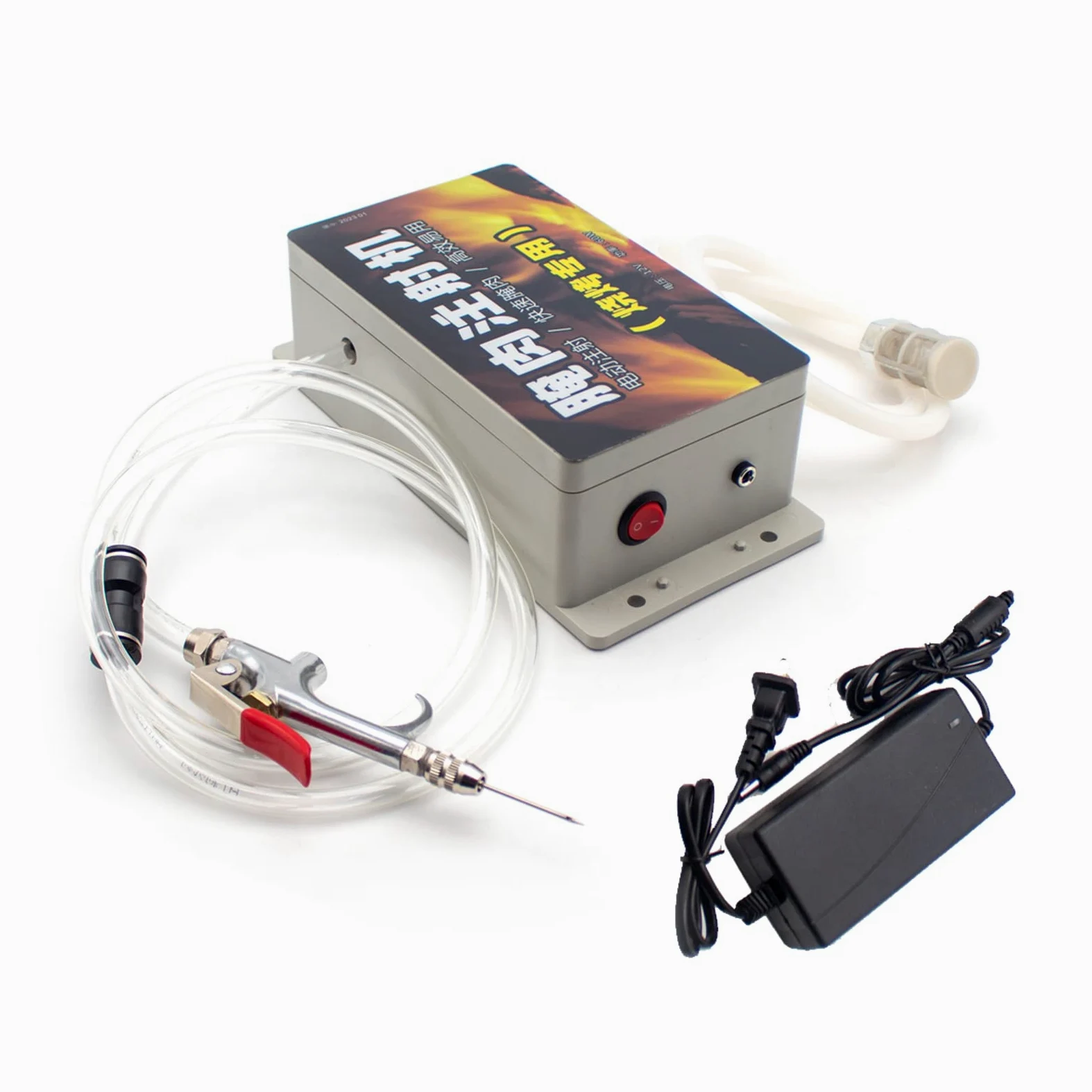 Toplionace AC 100-240V Domowy Stek Wieprzowy Nastrzyk Jagnięcy, 60W Elektryczna Strzykawka Pistolet ze Stali Nierdzewnej Wysokociśnieniowy Sos Wtryskarka do Przypraw Procesor do Mięsa