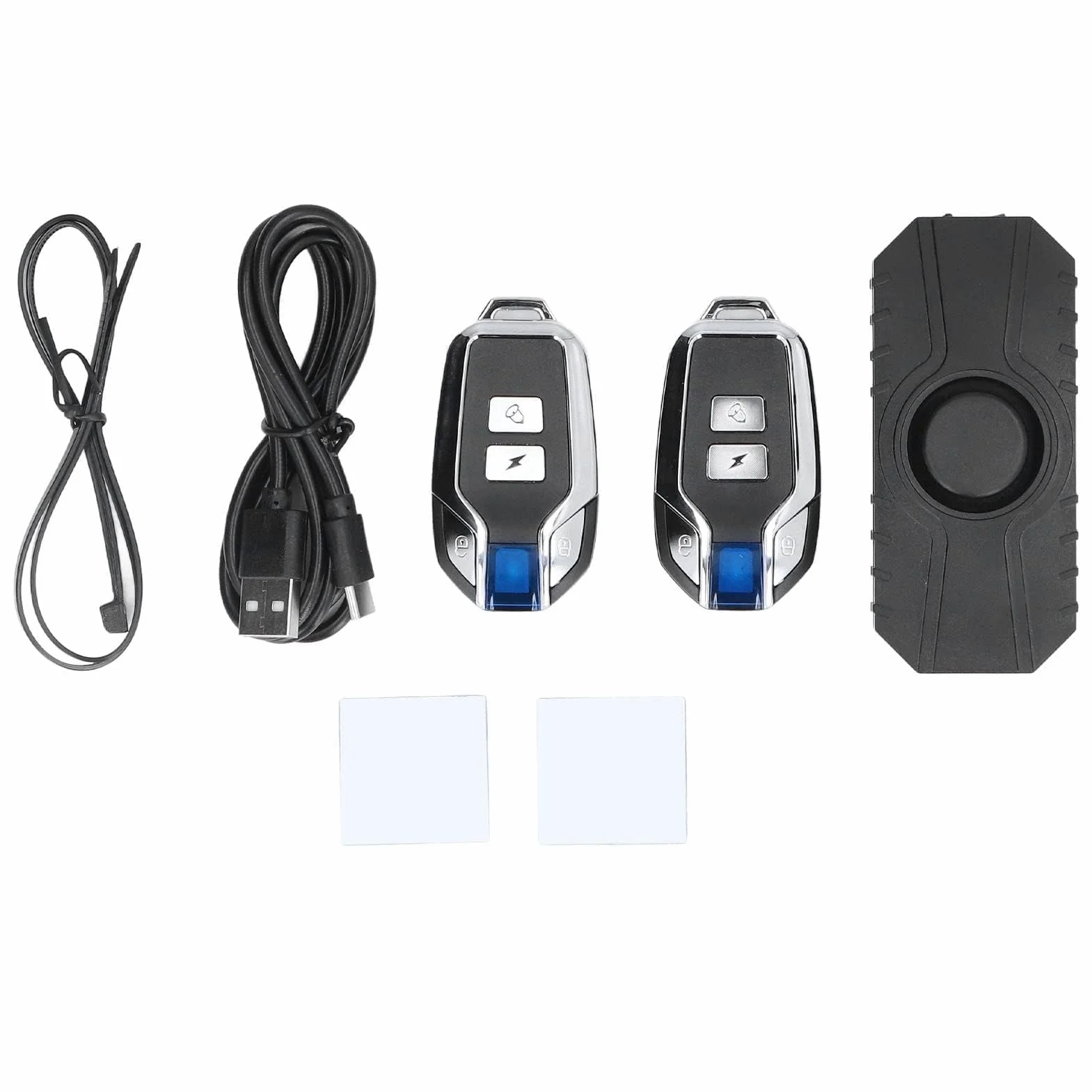 Bezprzewodowy alarm rowerowy motocyklowy IP55 wodoodporny czujnik ruchu 3 głośności czarny