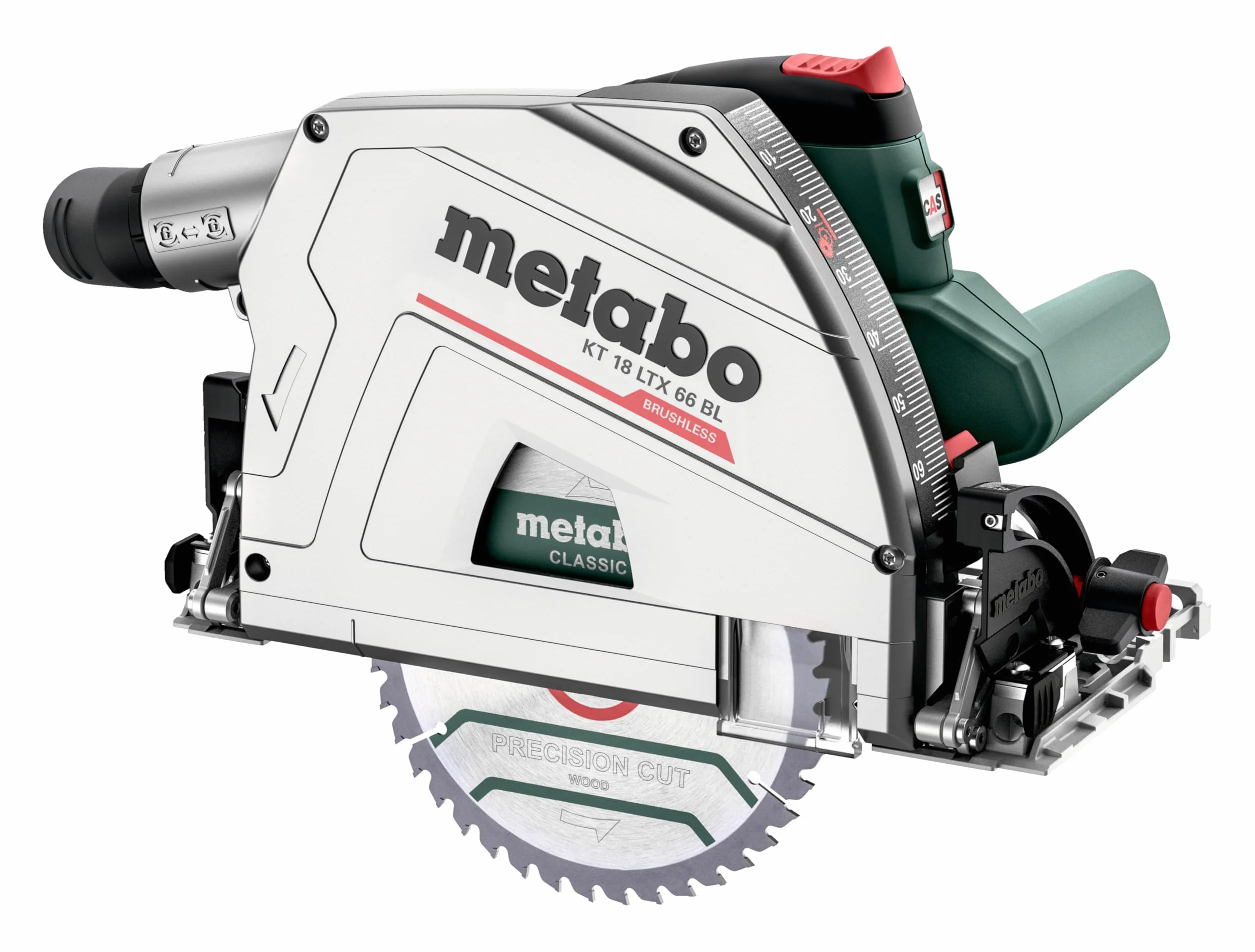 Metabo Akumulatorowa pilarka tarczowa KT 18 LTX 66 BL (bez akumulatora, głębokość cięcia 0-66 mm, średnica brzeszczotu 165 mm, piła tarczowa) 601866840