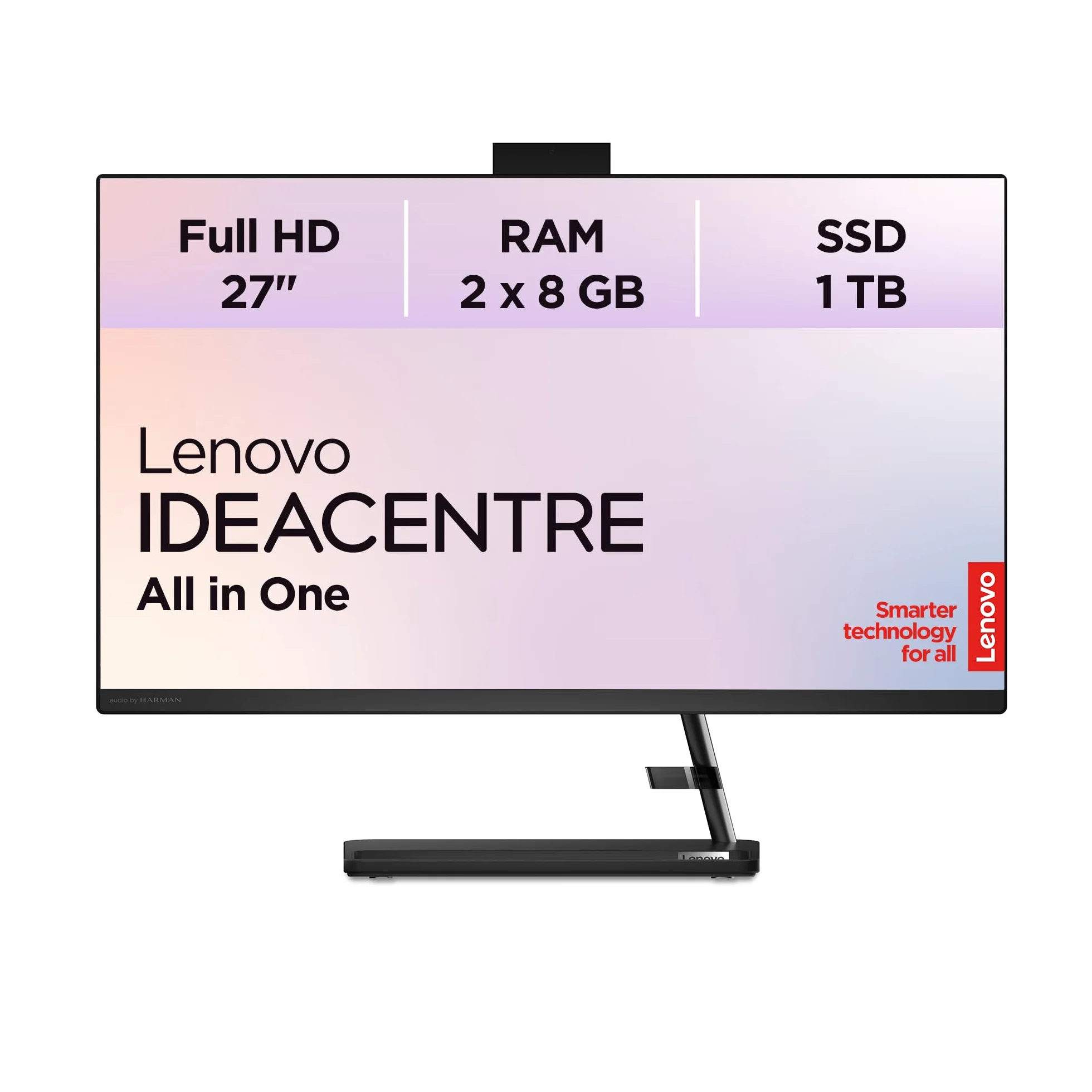 Lenovo IdeaCentre 3 All in One 27" Full HD AMD Ryzen 7 7730U 16GB RAM 1TB SSD AMD Radeon Windows 11 Home czarny