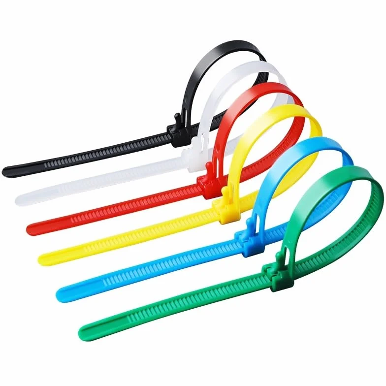 20 szt. plastikowych opasek zaciskowych do kabli 8 * 200-450, odpinany nylonowy pakiet(Black,5x200mm)