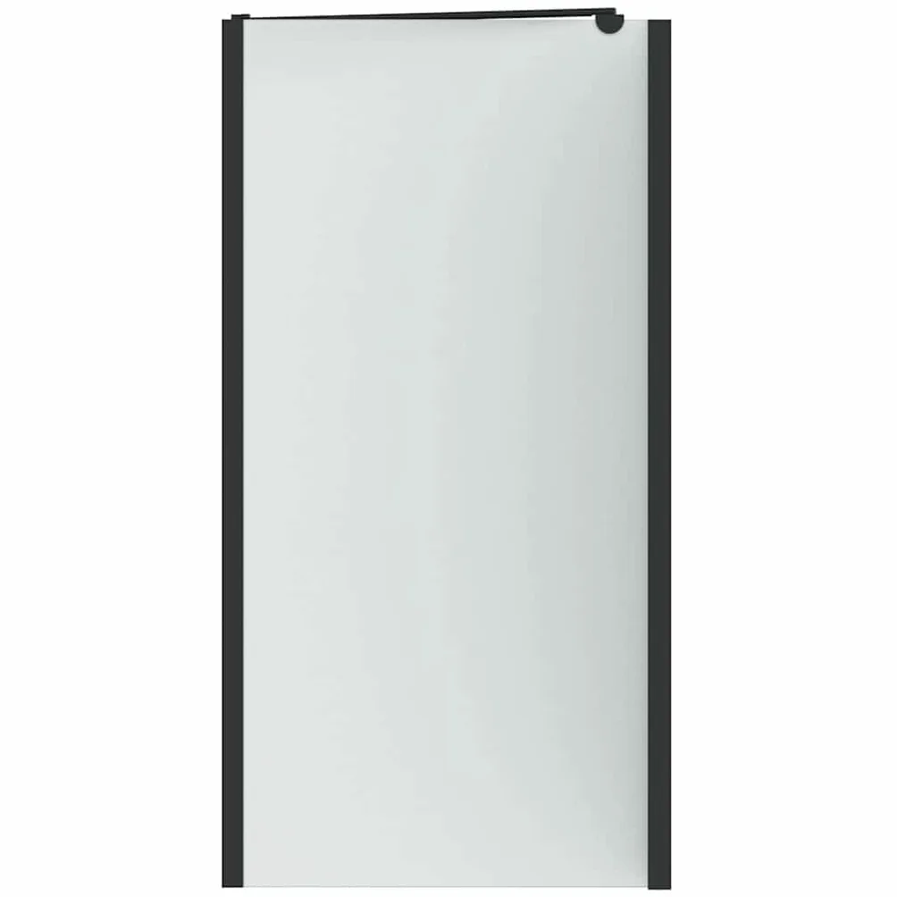 Parasol łazienkowy czarny ze szkła bezpiecznego i aluminium, 120 x 68 x 130 cm, regulowana szerokość, obrotowy i składany, ochrona przed pryskaniem do wanny, do wnętrz, nowoczesna kabina