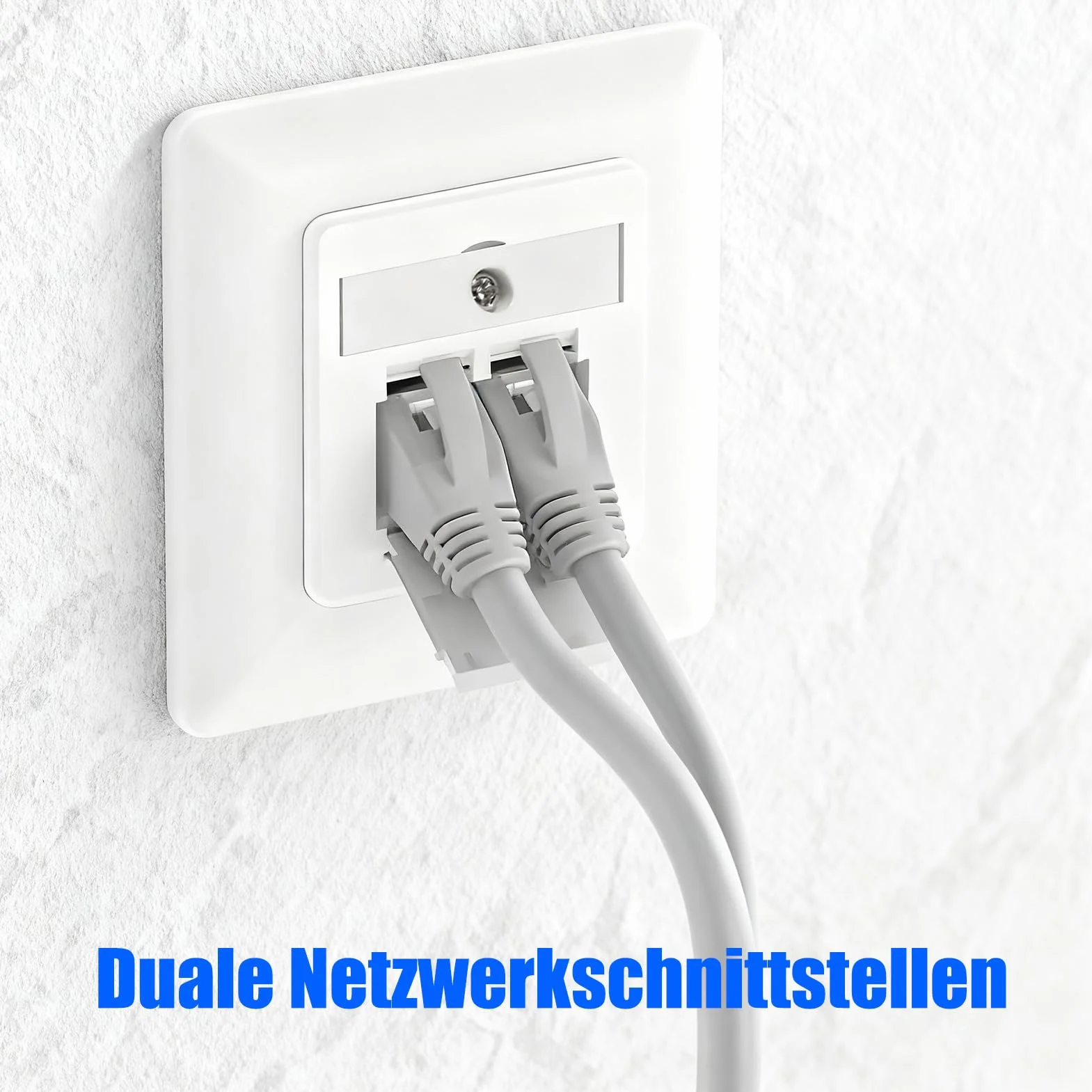 Joycabin Gniazdo sieciowe 2 porty CAT 7 podtynkowe i 2 x CAT 7 Keystone RJ45 moduł LAN Ethernet Keystone puszka gniazdo do zabudowy do CAT 5e CAT 6 CAT 6a maks. 10 Gbit/s STP podtynkowe gniazdo