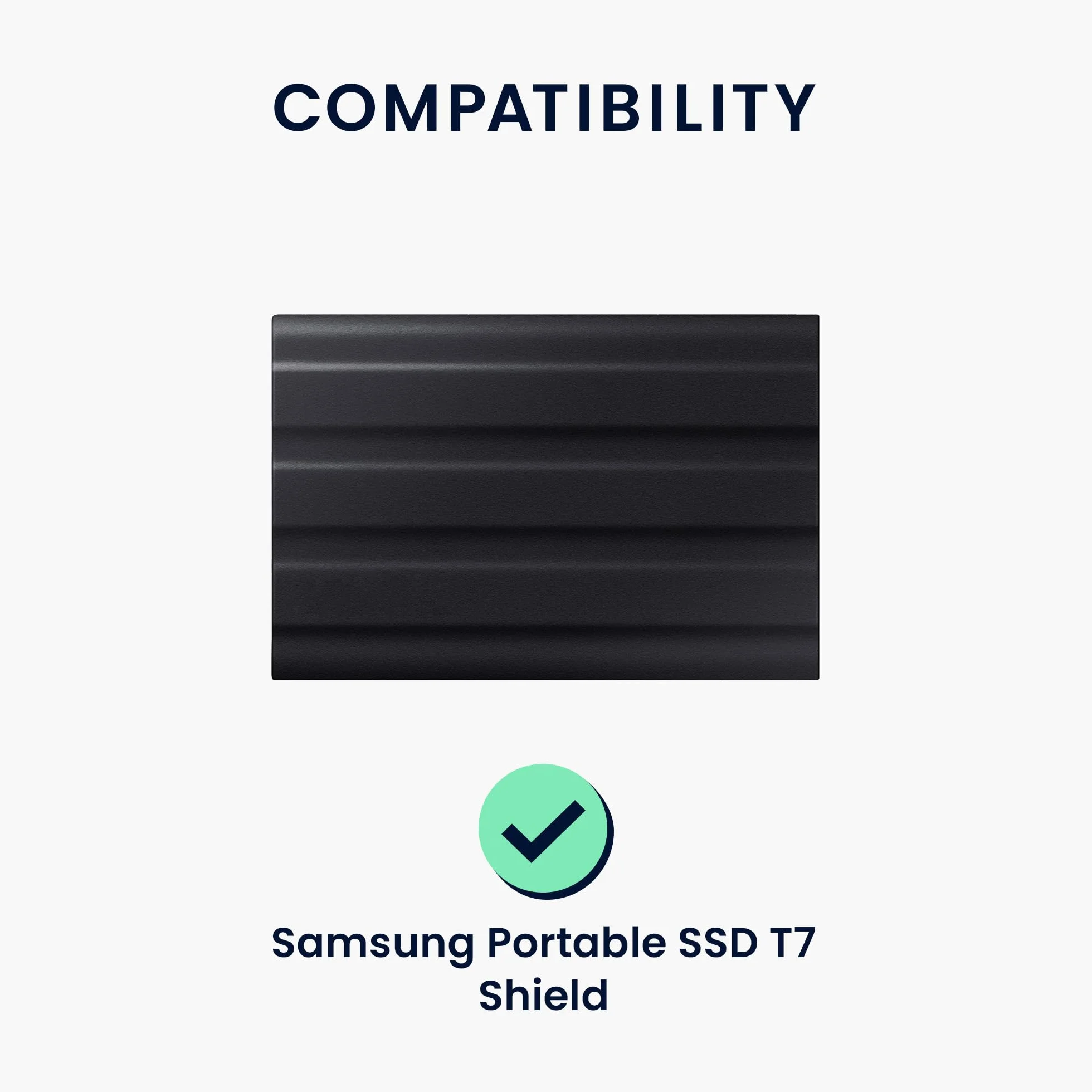 kwmobile Silikonowe etui kompatybilne z Samsung Portable SSD T7 Shield - etui ochronne na dysk SSD - czarne