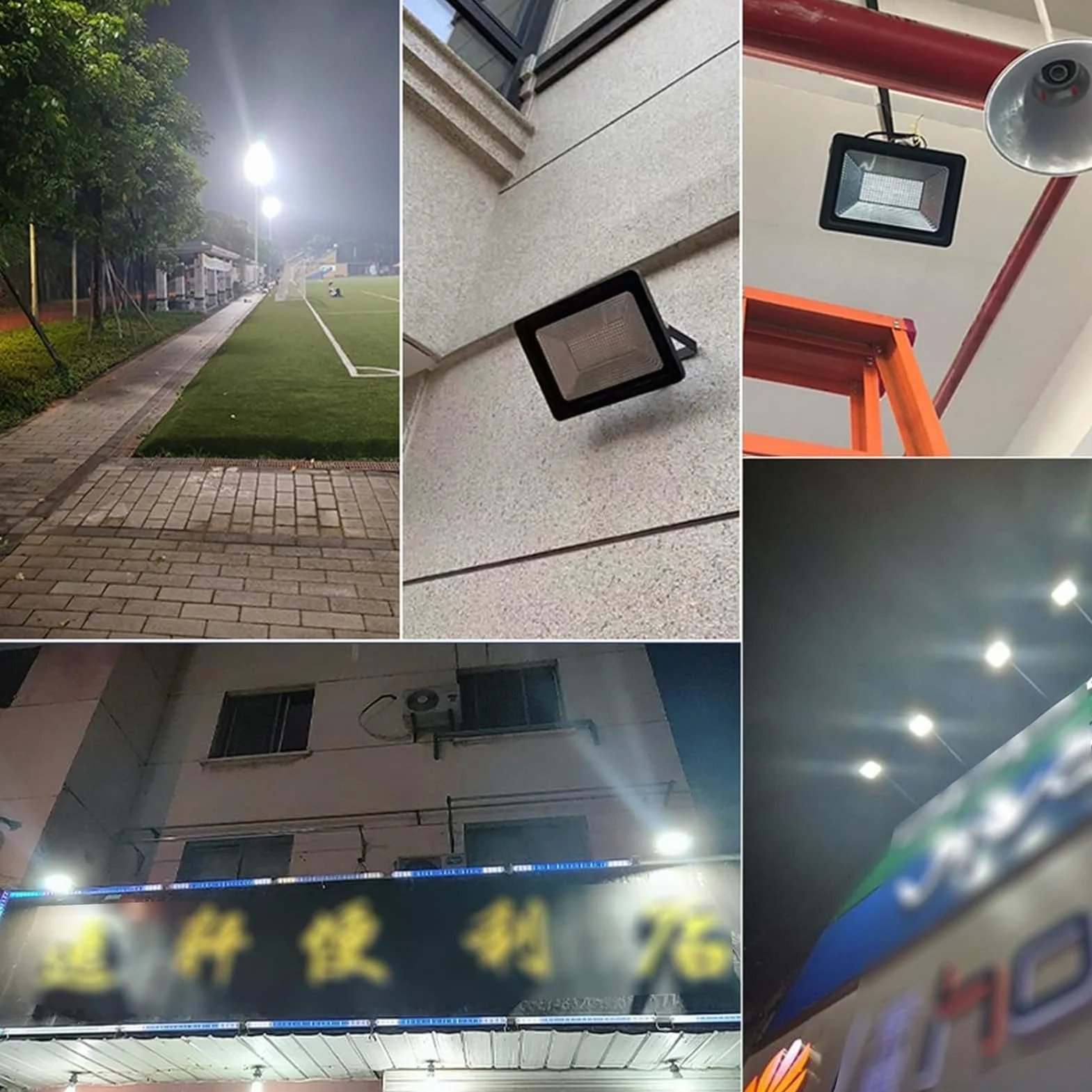lampy solarne do użytku na zewnątrz, Reflektor LED na zewnątrz, światło bezpieczeństwa, super jasne oświetlenie punktowe, reflektor do pracy garażu, ogrodu, trawnika i podwórka(50W)