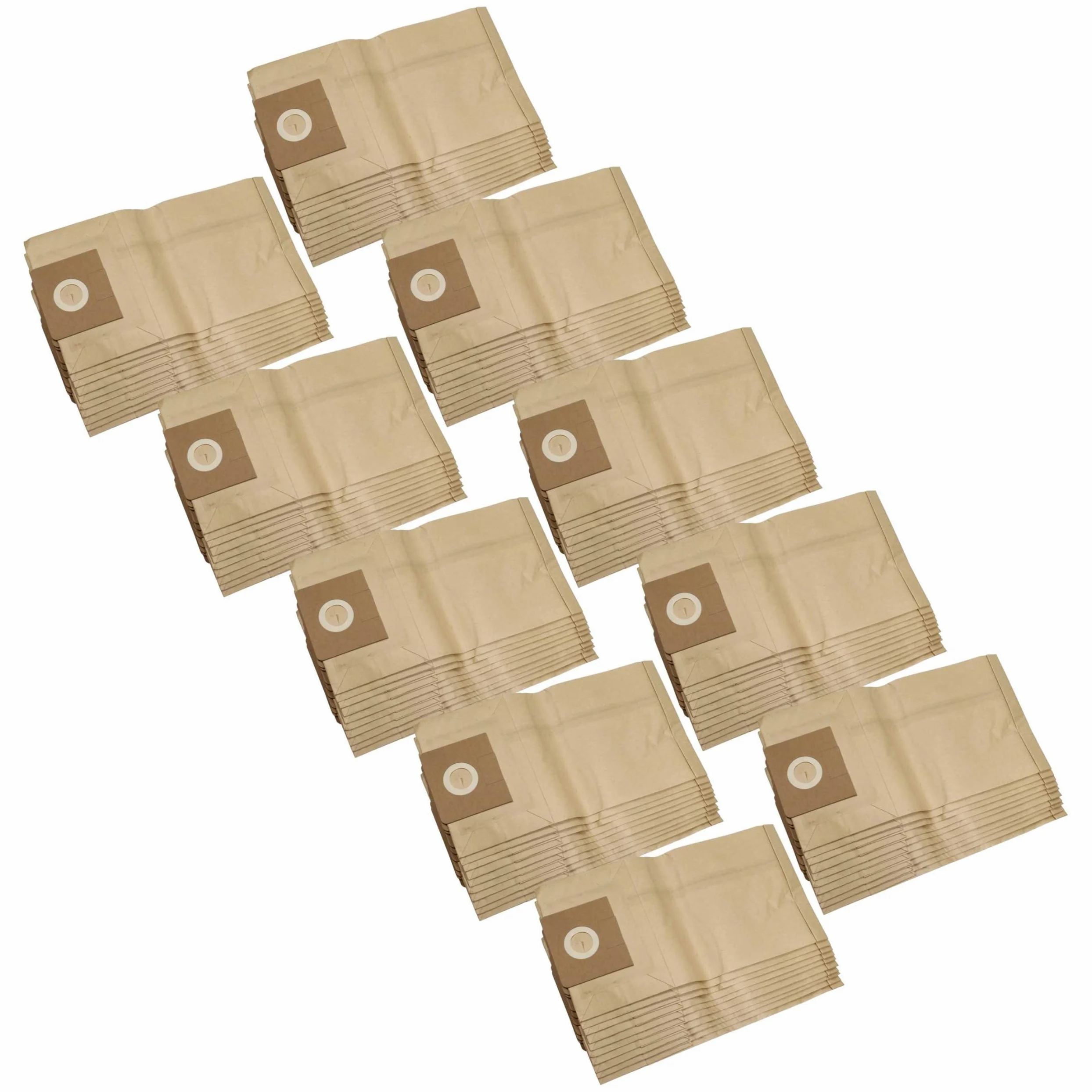vhbw 100 x worek do odkurzacza Kärcher 6.904-406, 6.904-224.0, 6.904-259.0, 6.904-351.0 do odkurzacza - 27 cm x 27 cm brązowy