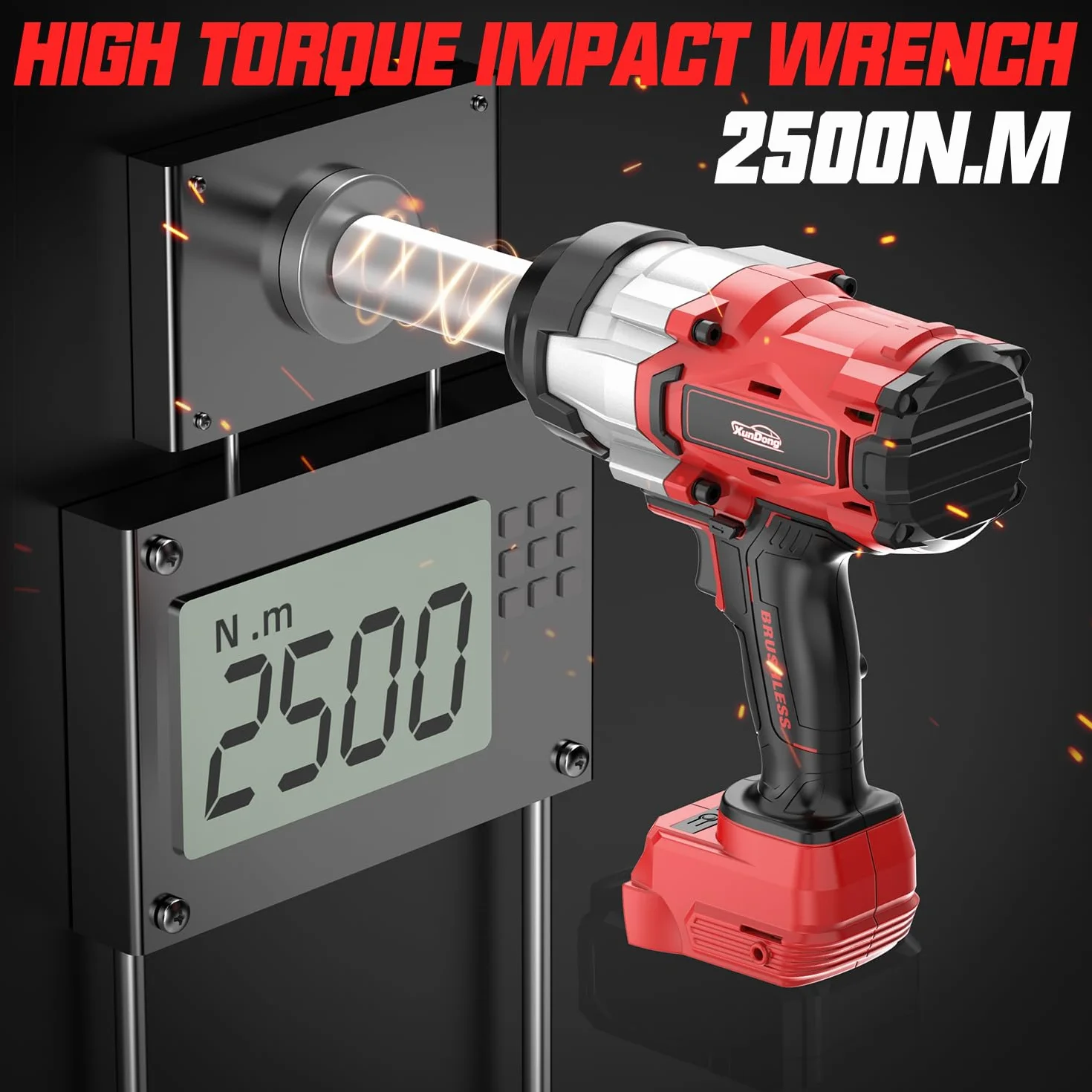 Milwaukee 1850 funtów 2500 NM bezszczotkowy klucz udarowy 3/4" bezszczotkowy klucz udarowy 4 prędkości LED do akumulatora 18 V