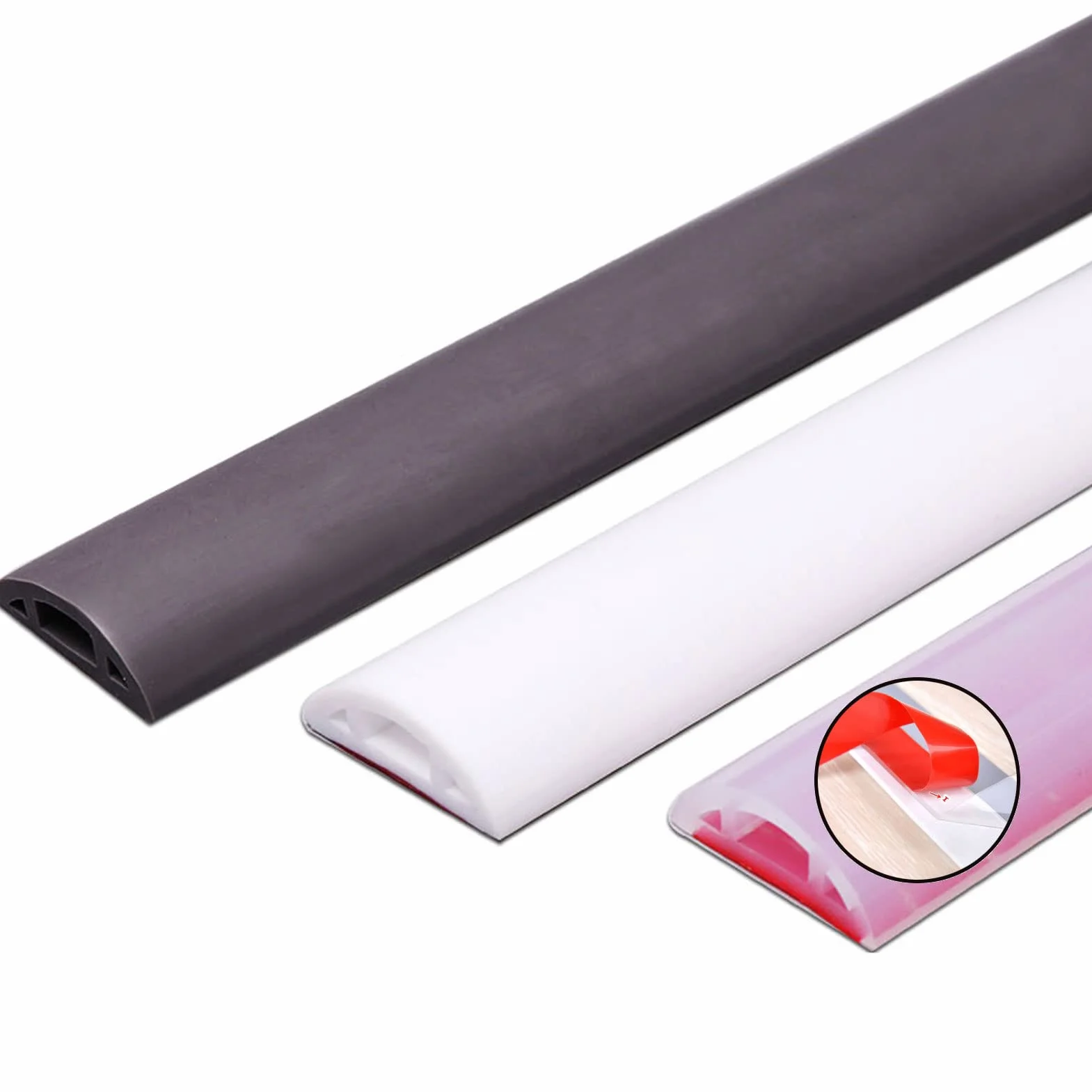 80 cm silikonowy pasek uszczelniający do wanny do łazienki i brodzika prysznicowego uszczelniacz zatrzymujący wodę listwa wykończeniowa do wilgotnych pomieszczeń bariery podłogowej